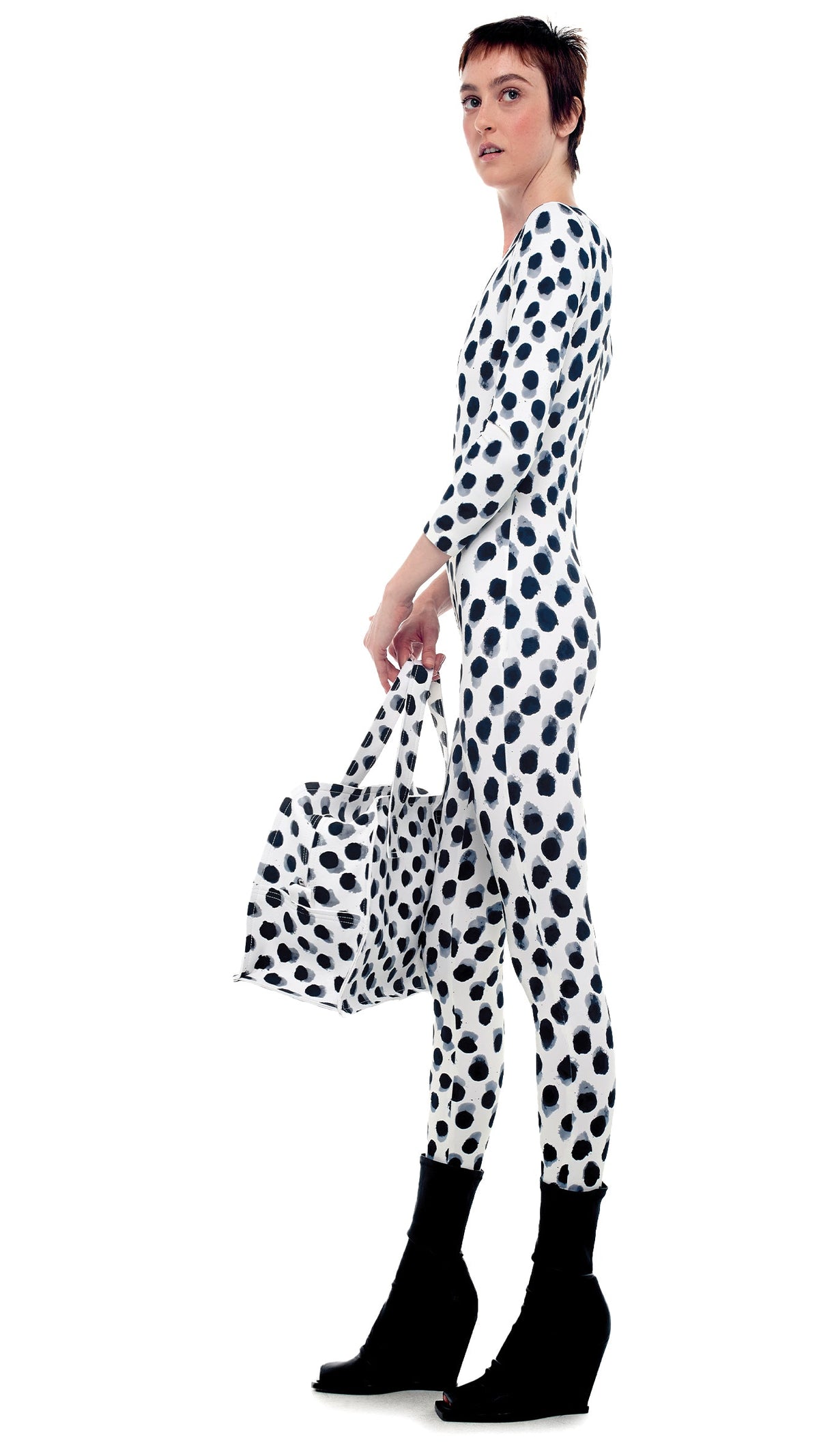 THE CATSUIT Paint Dots | Norma Kamali Women