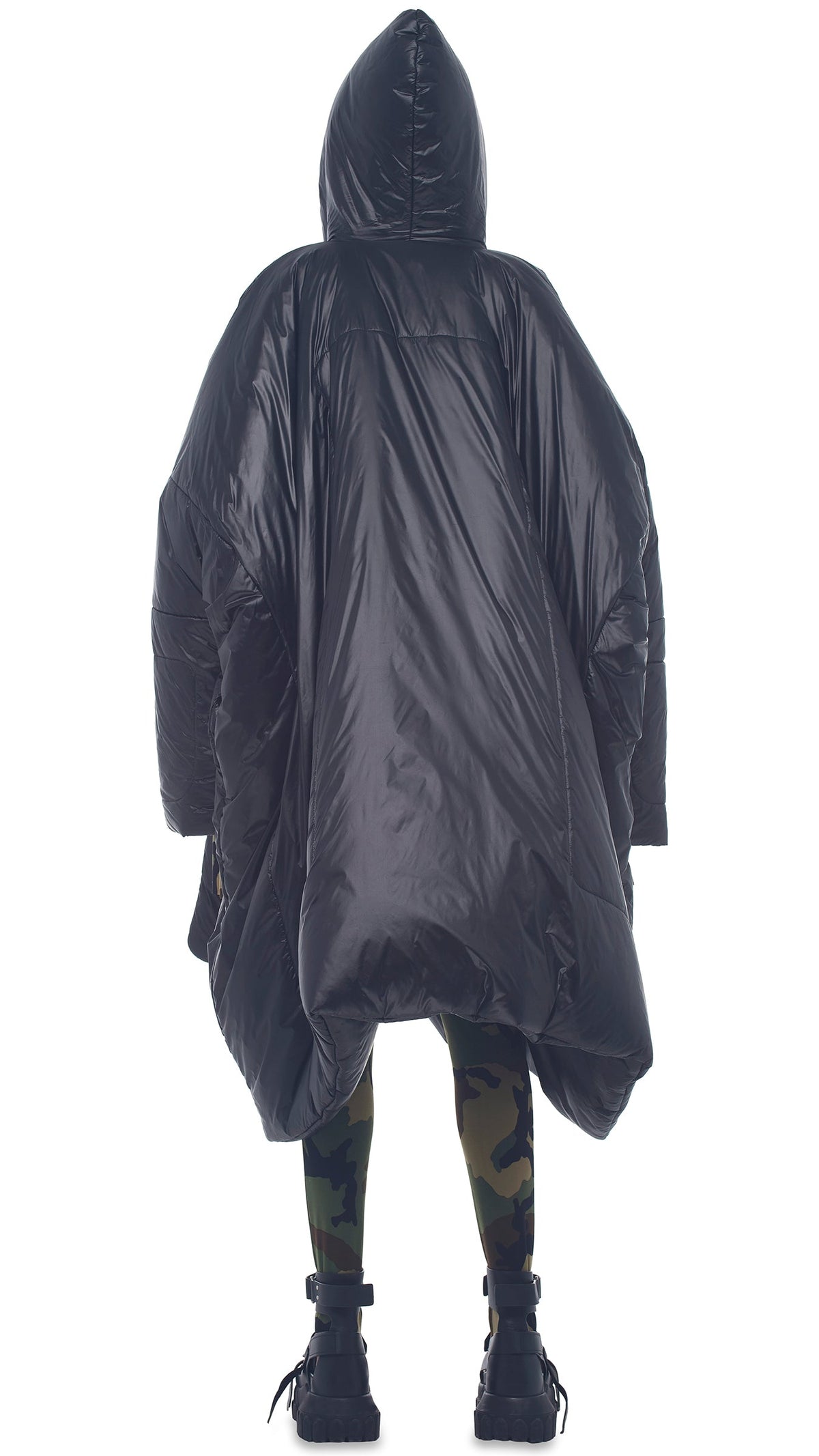 HOODED BLANKET SLEEPING BAG Black | Norma Kamali Women