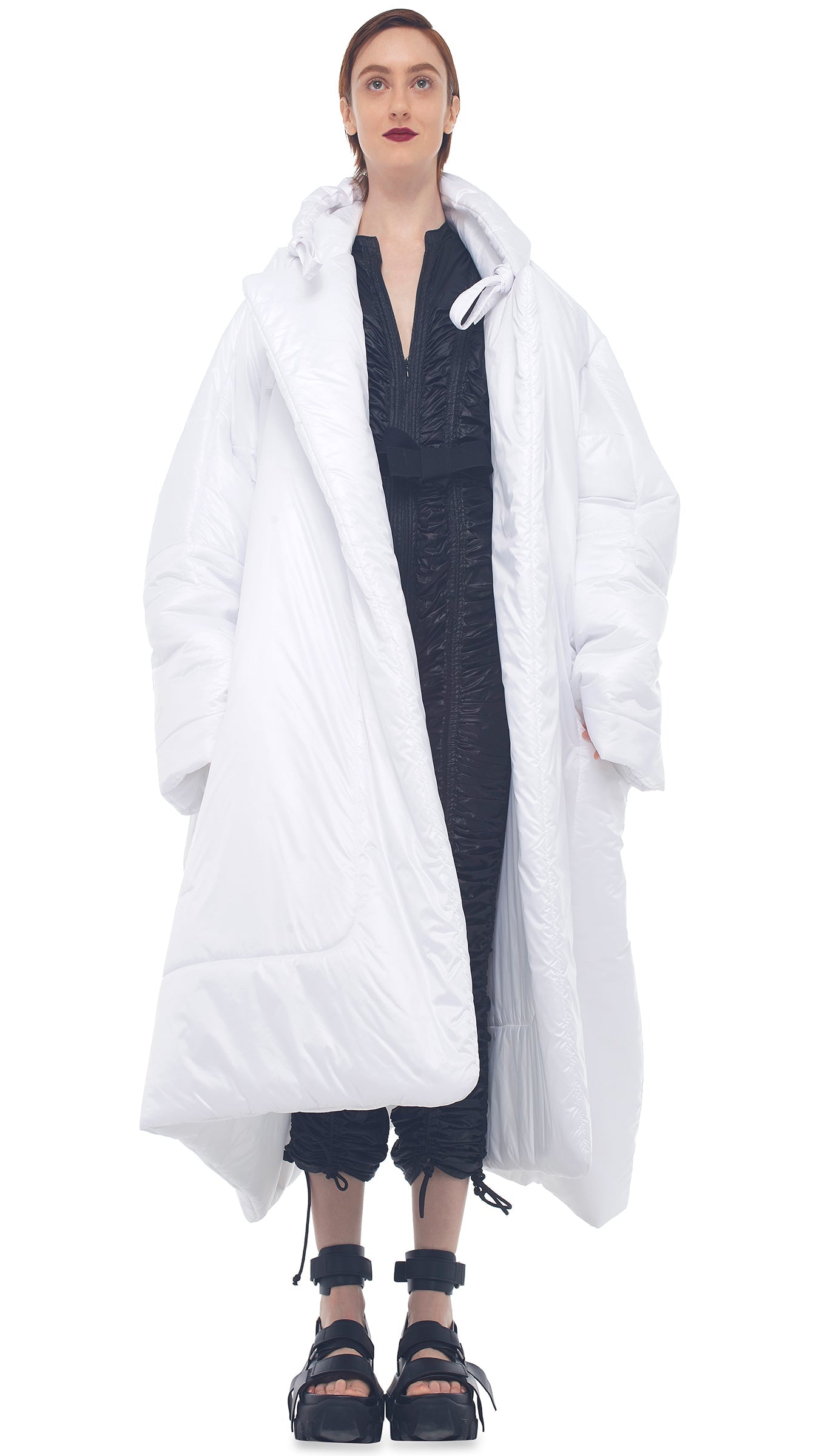HOODED BLANKET SLEEPING BAG White | Norma Kamali Women
