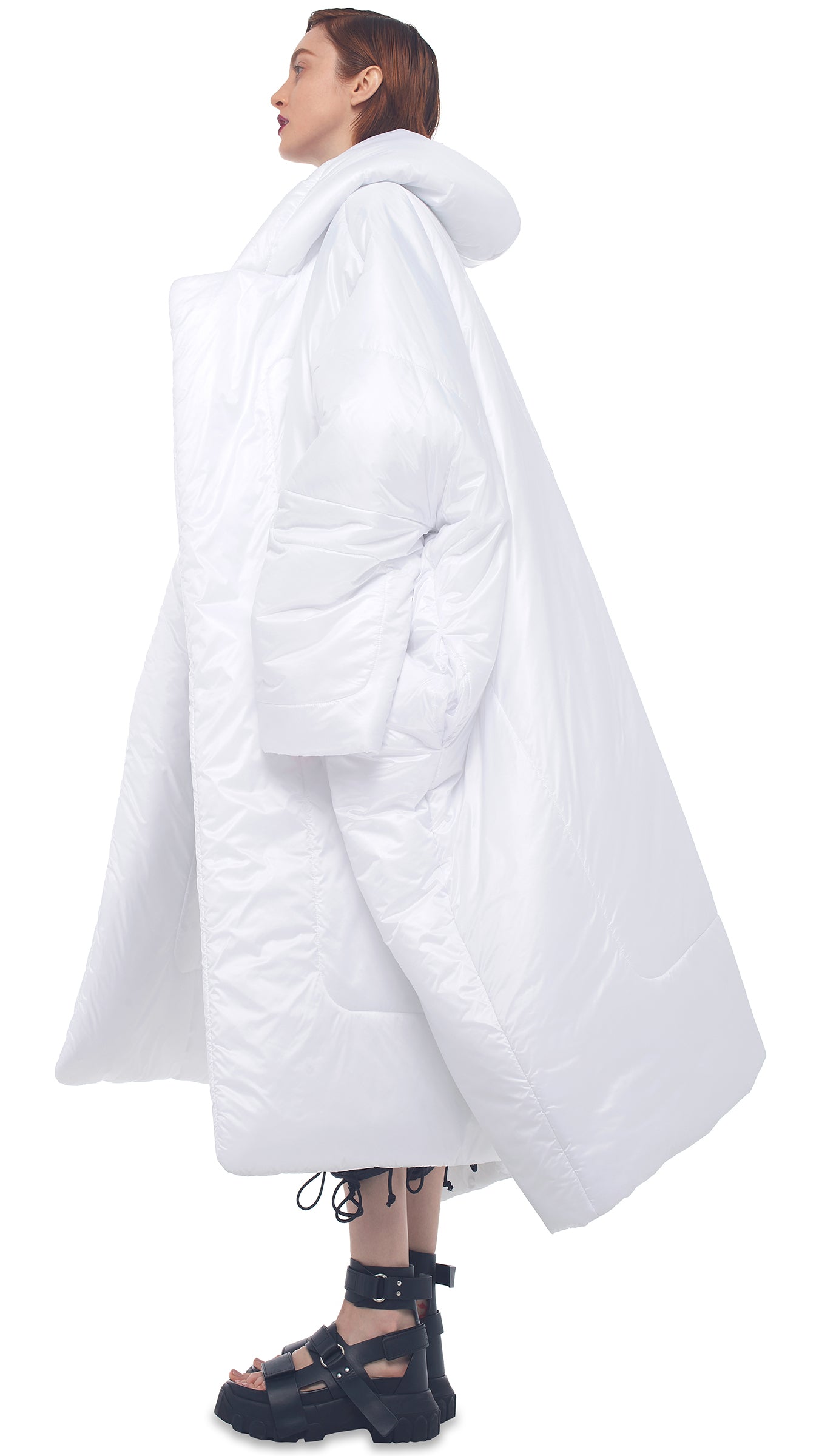 HOODED BLANKET SLEEPING BAG White | Norma Kamali Women