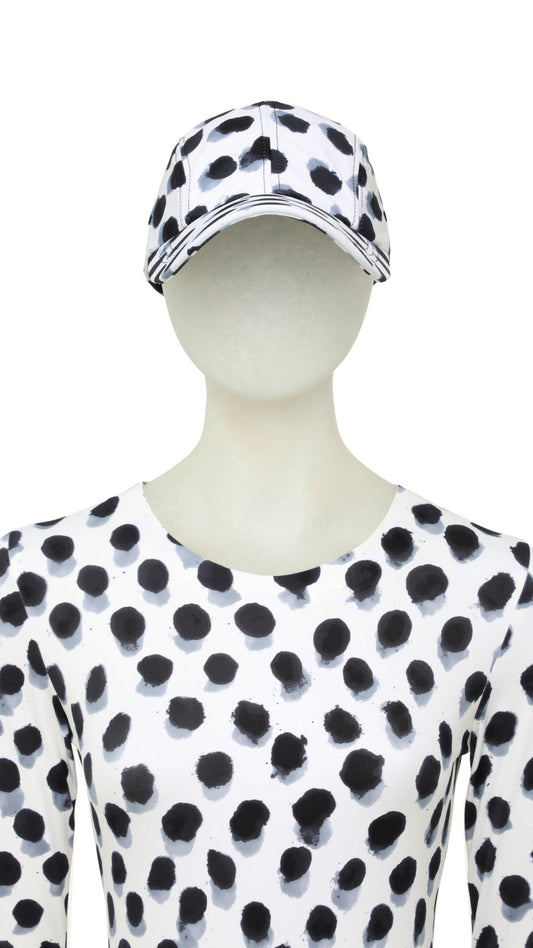 LONG BILL BASEBALL CAP Paint Dots | Norma Kamali Women