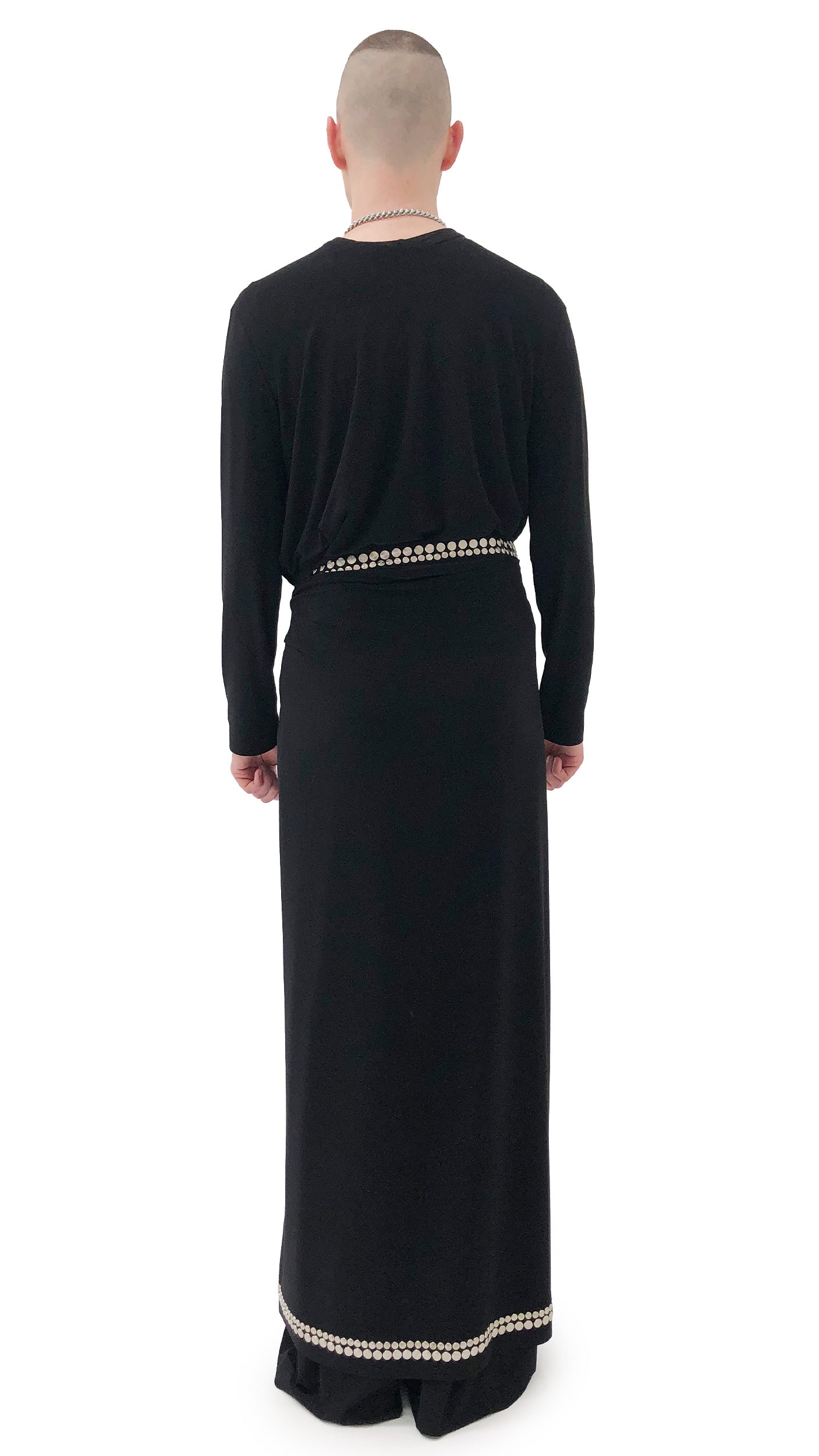 STUDDED ERNIE SCARF Black | Norma Kamali Women