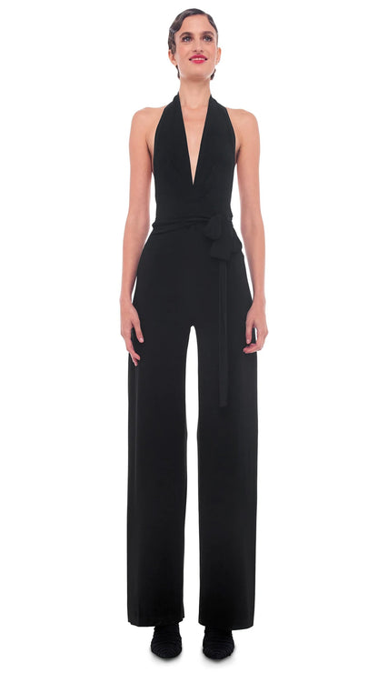 HALTER WRAP JUMPSUIT Black | Norma Kamali Women