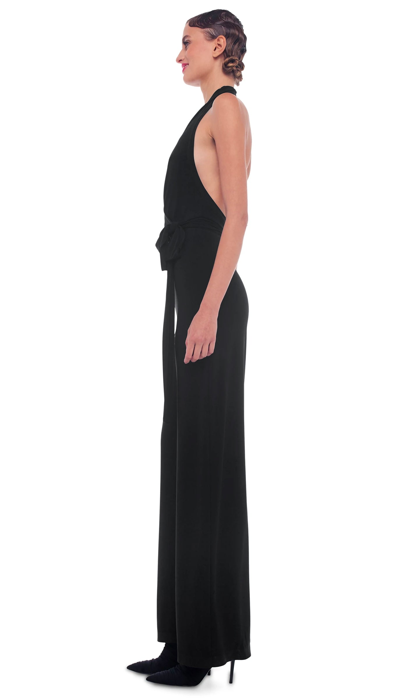 HALTER WRAP JUMPSUIT Black | Norma Kamali Women