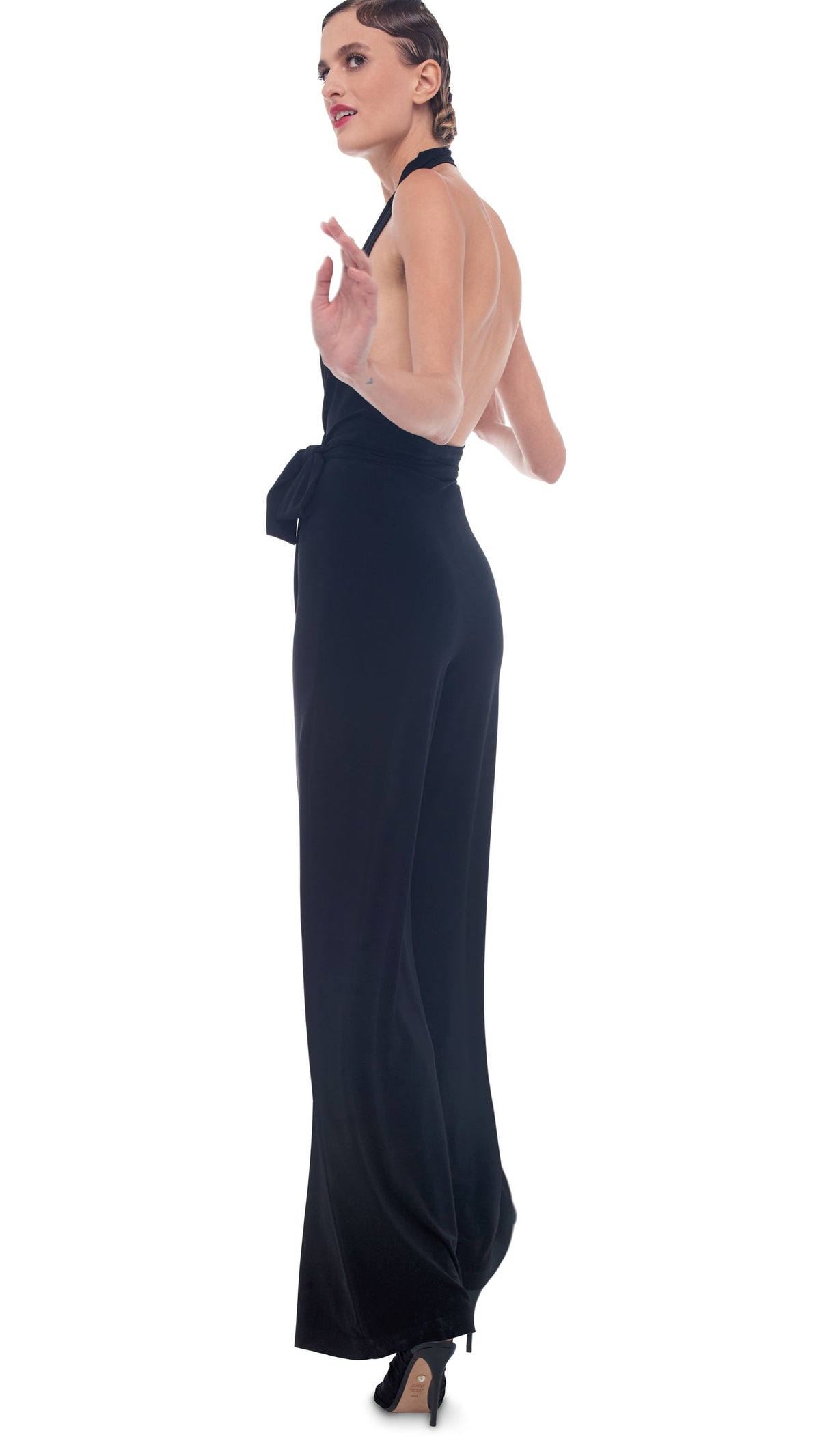 HALTER WRAP JUMPSUIT Black | Norma Kamali Women