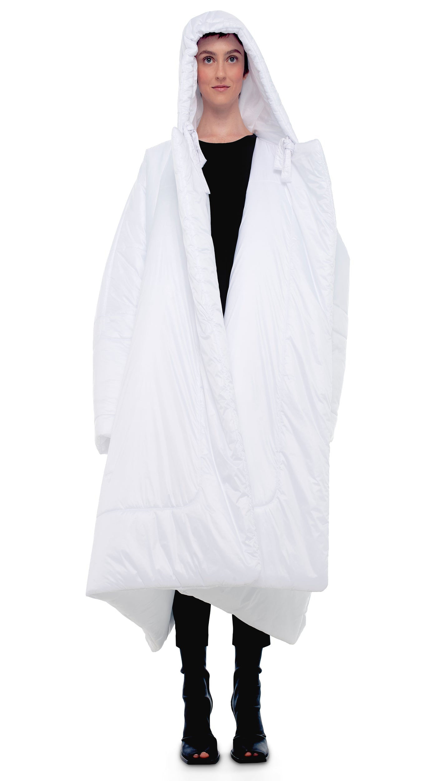 HOODED BLANKET SLEEPING BAG White | Norma Kamali Women