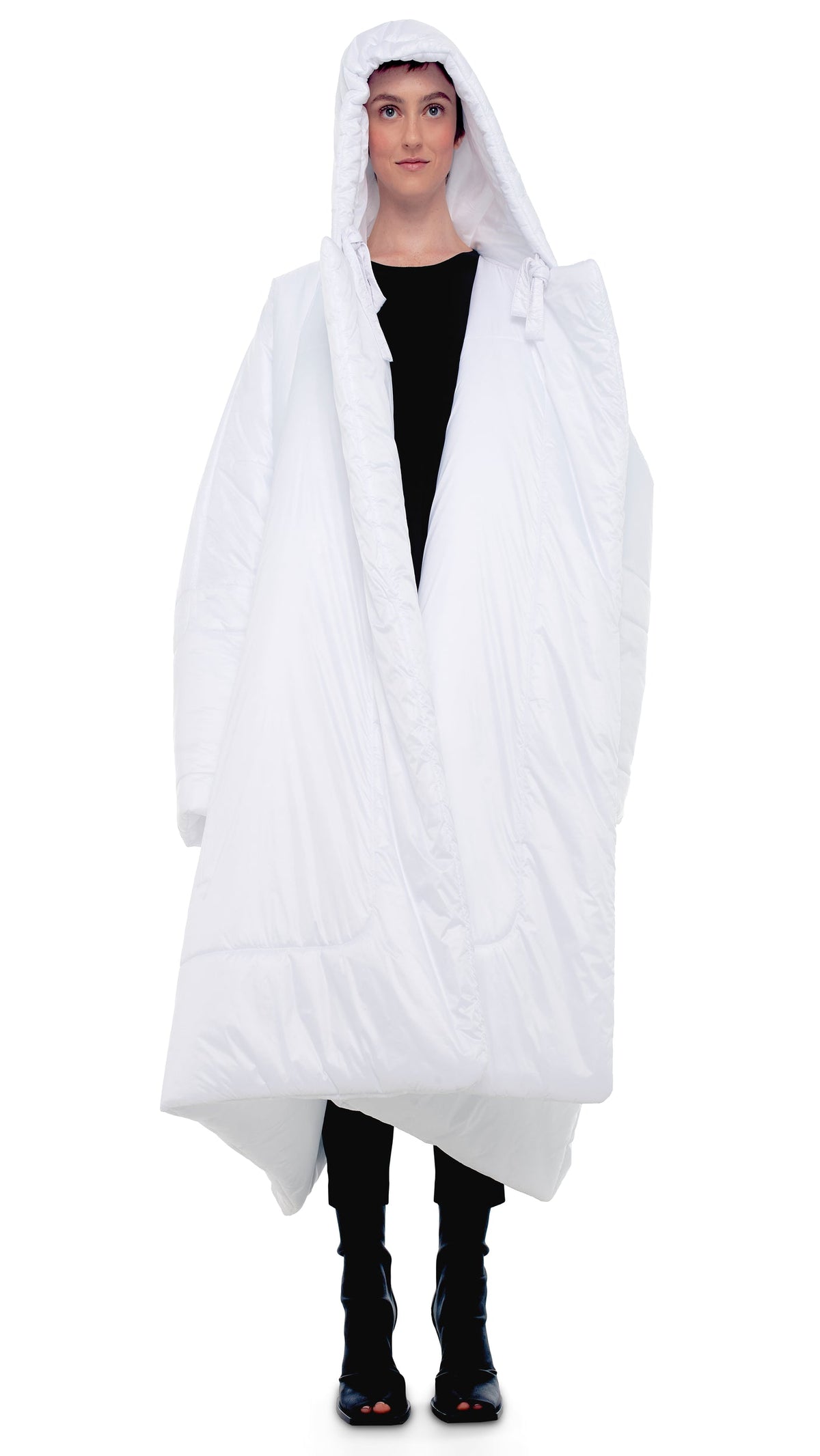 HOODED BLANKET SLEEPING BAG White | Norma Kamali Women
