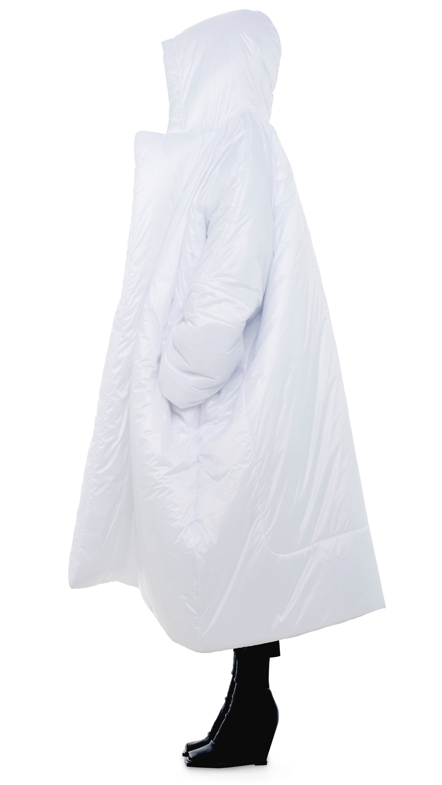 HOODED BLANKET SLEEPING BAG White | Norma Kamali Women