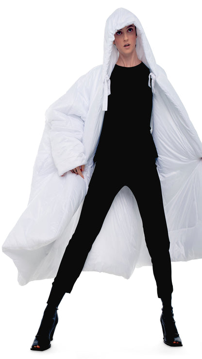 HOODED BLANKET SLEEPING BAG White | Norma Kamali Women