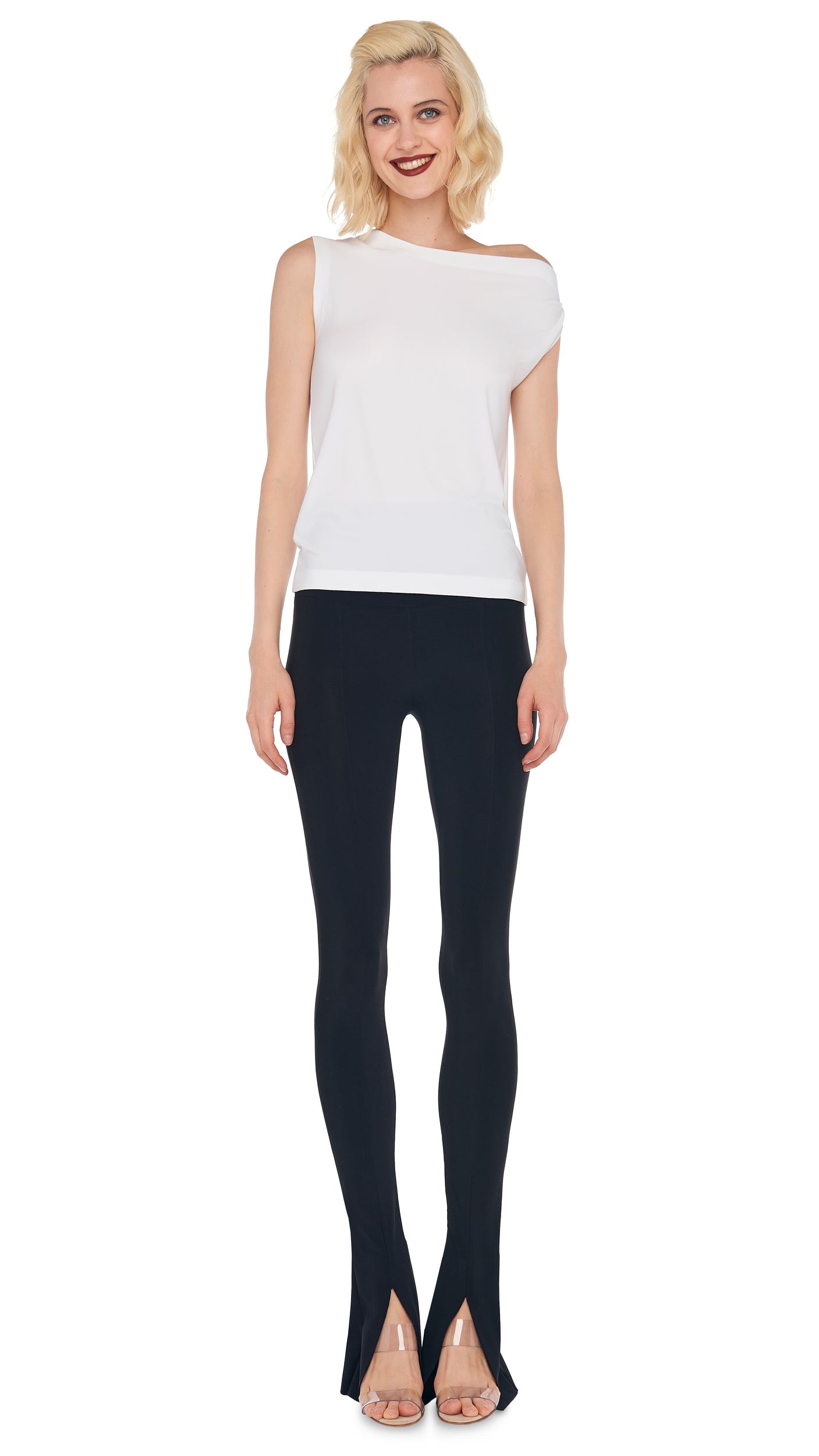 DROP SHOULDER TOP Snow White | Norma Kamali Women