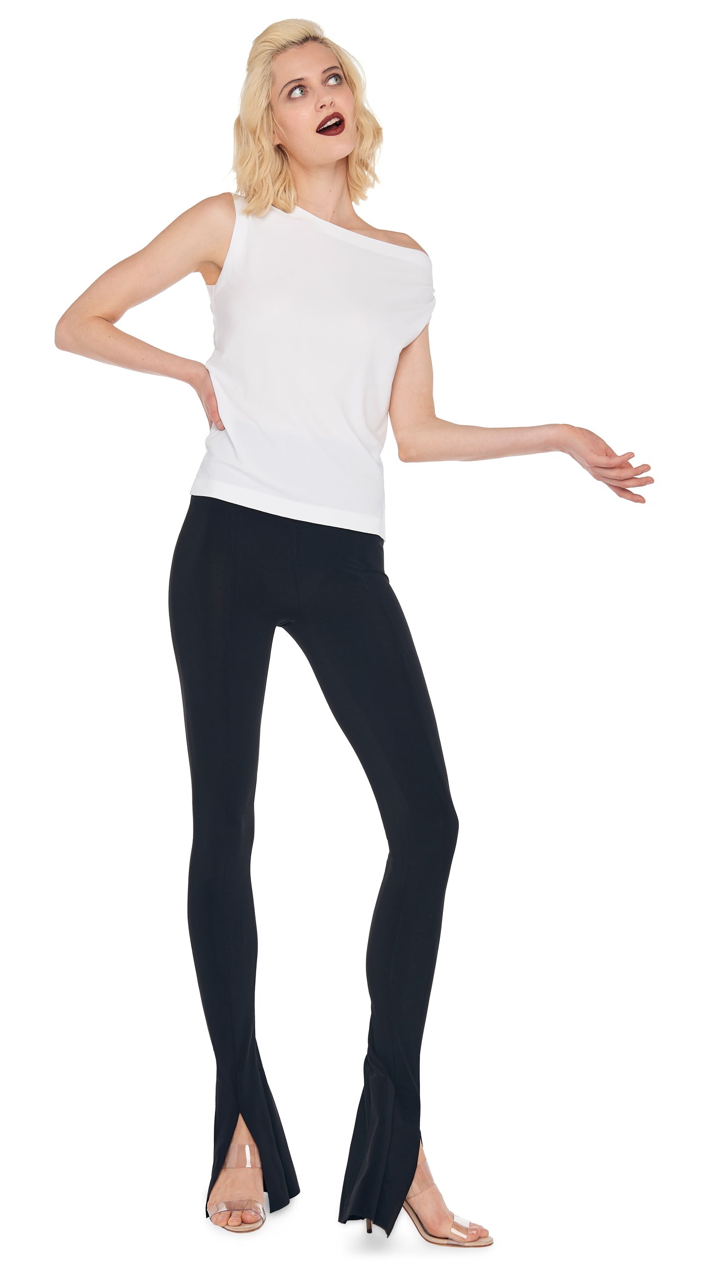 DROP SHOULDER TOP Snow White | Norma Kamali Women