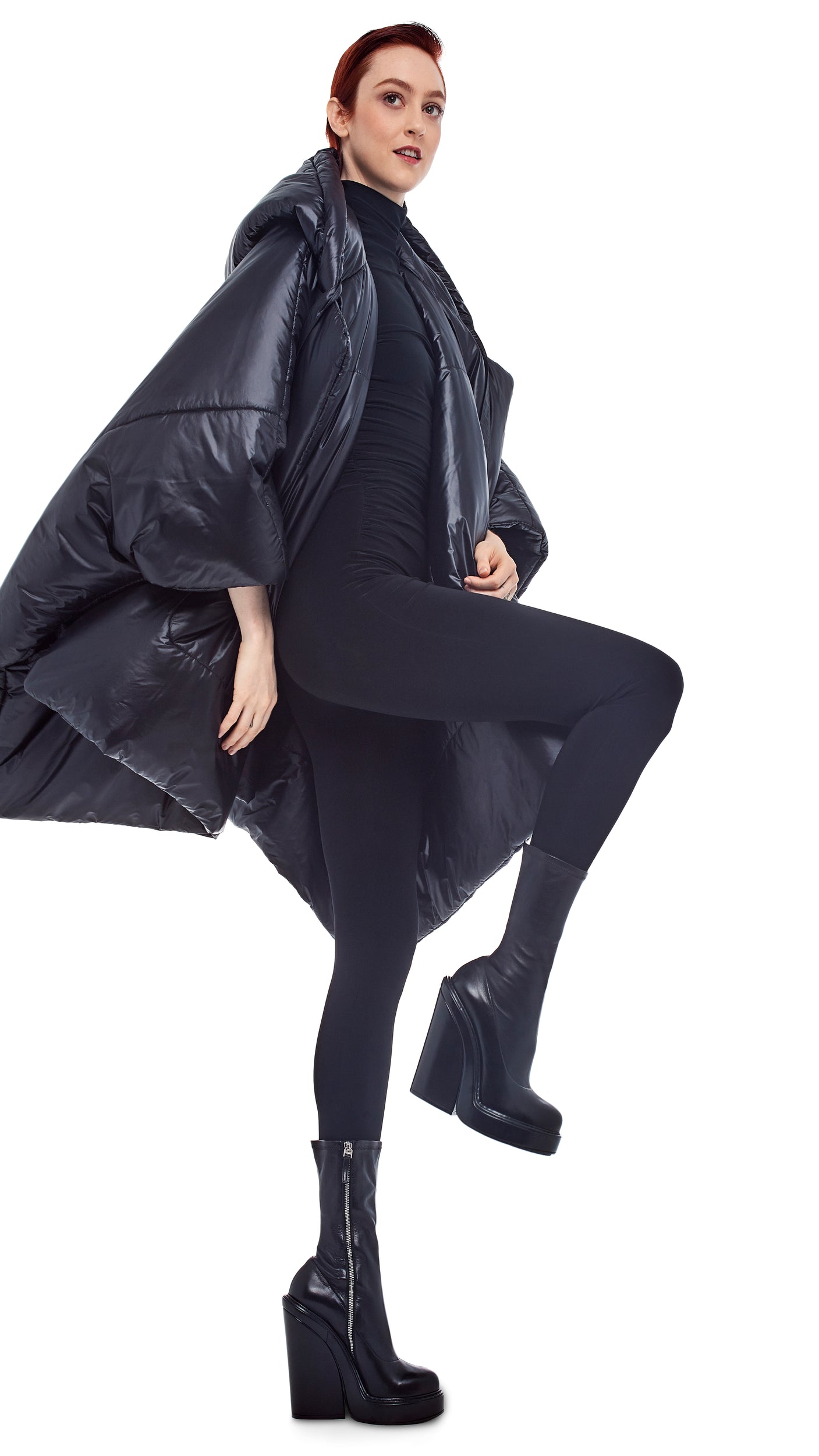 SLEEPING BAG BLANKET COAT Black | Norma Kamali Women