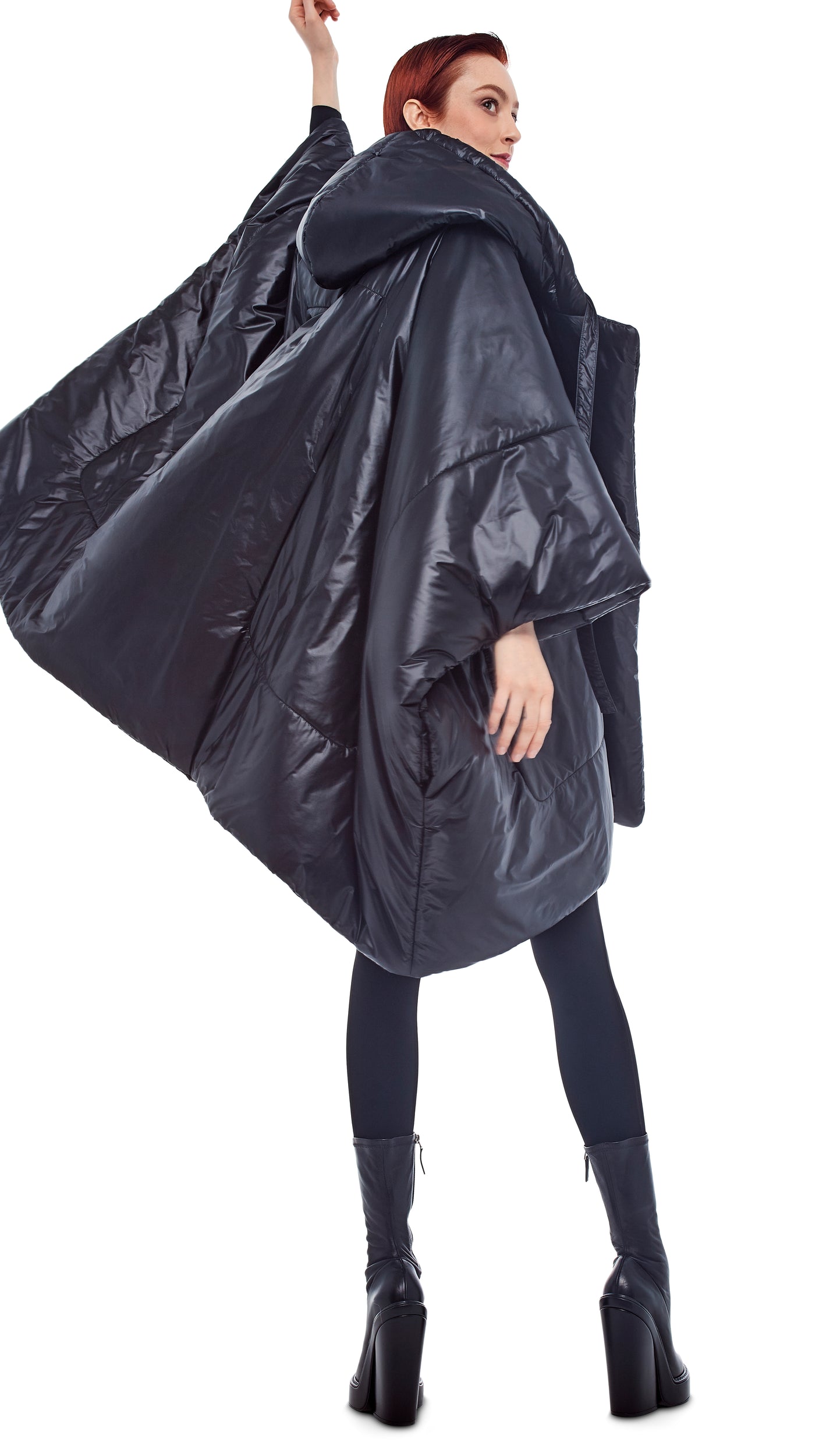 SLEEPING BAG BLANKET COAT Black | Norma Kamali Women