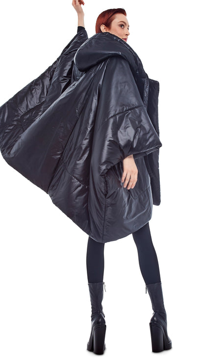 SLEEPING BAG BLANKET COAT Black | Norma Kamali Women