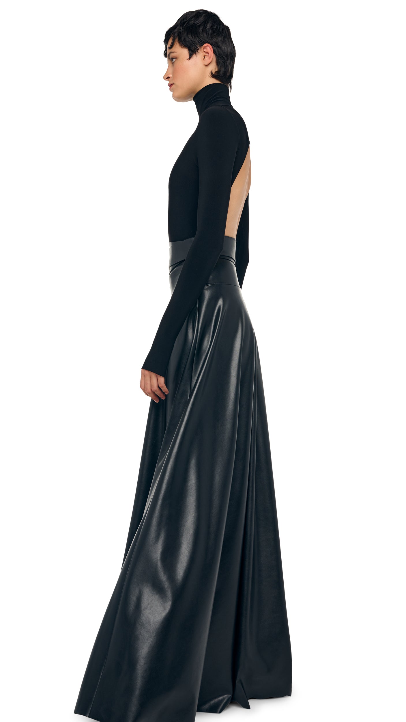 OPEN BACK BODYSUIT Black | Norma Kamali Women