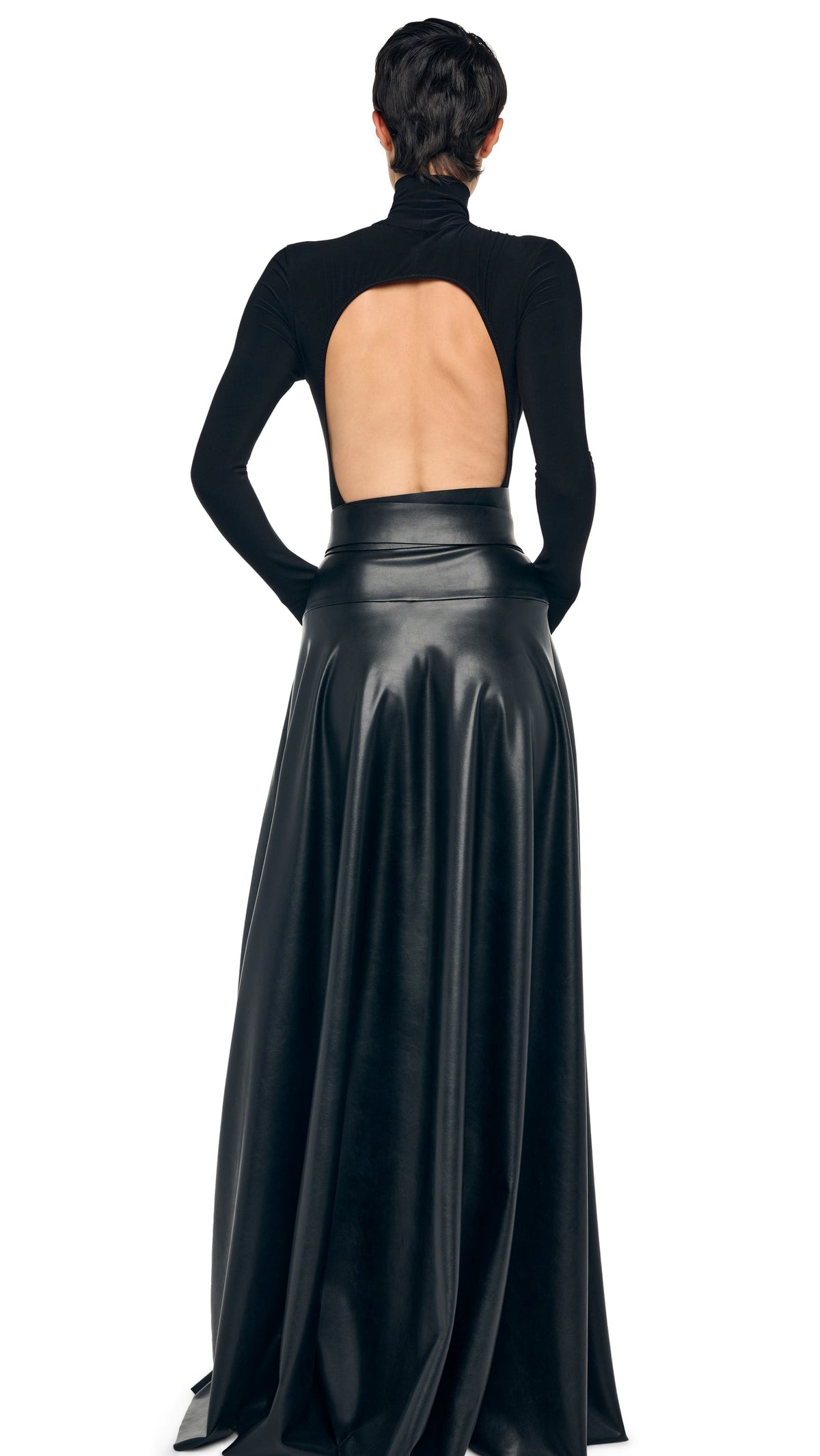 OPEN BACK BODYSUIT Black | Norma Kamali Women