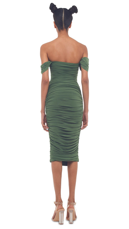 WALTER DRESS W/ WING SLEEVE Celadon | Norma Kamali Women