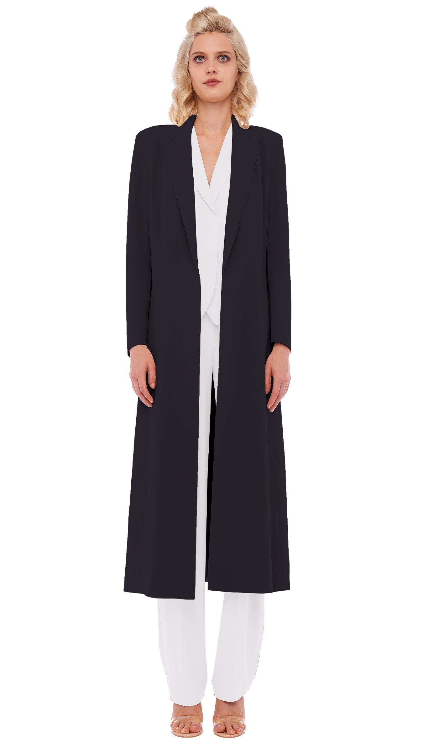 SINGLE BREASTED COAT Black | Norma Kamali Women
