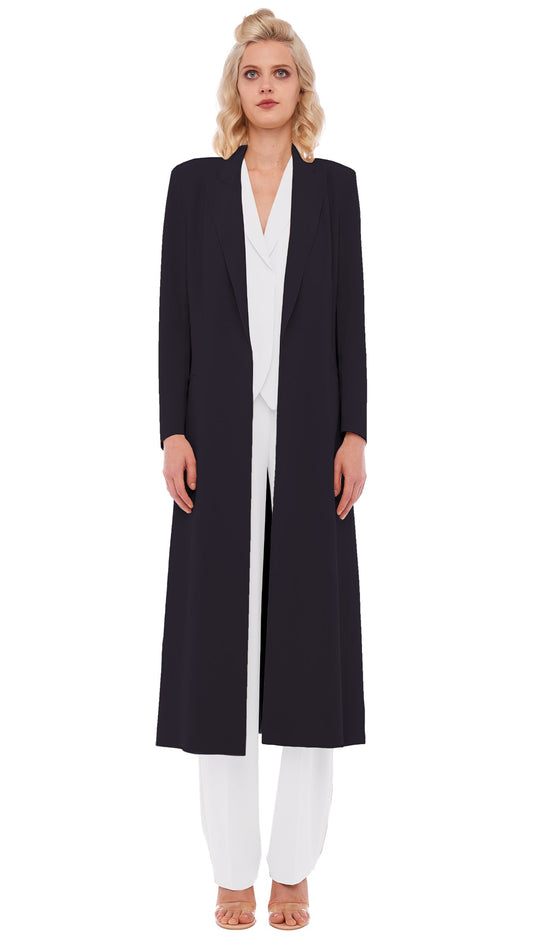 SINGLE BREASTED COAT Black | Norma Kamali Women