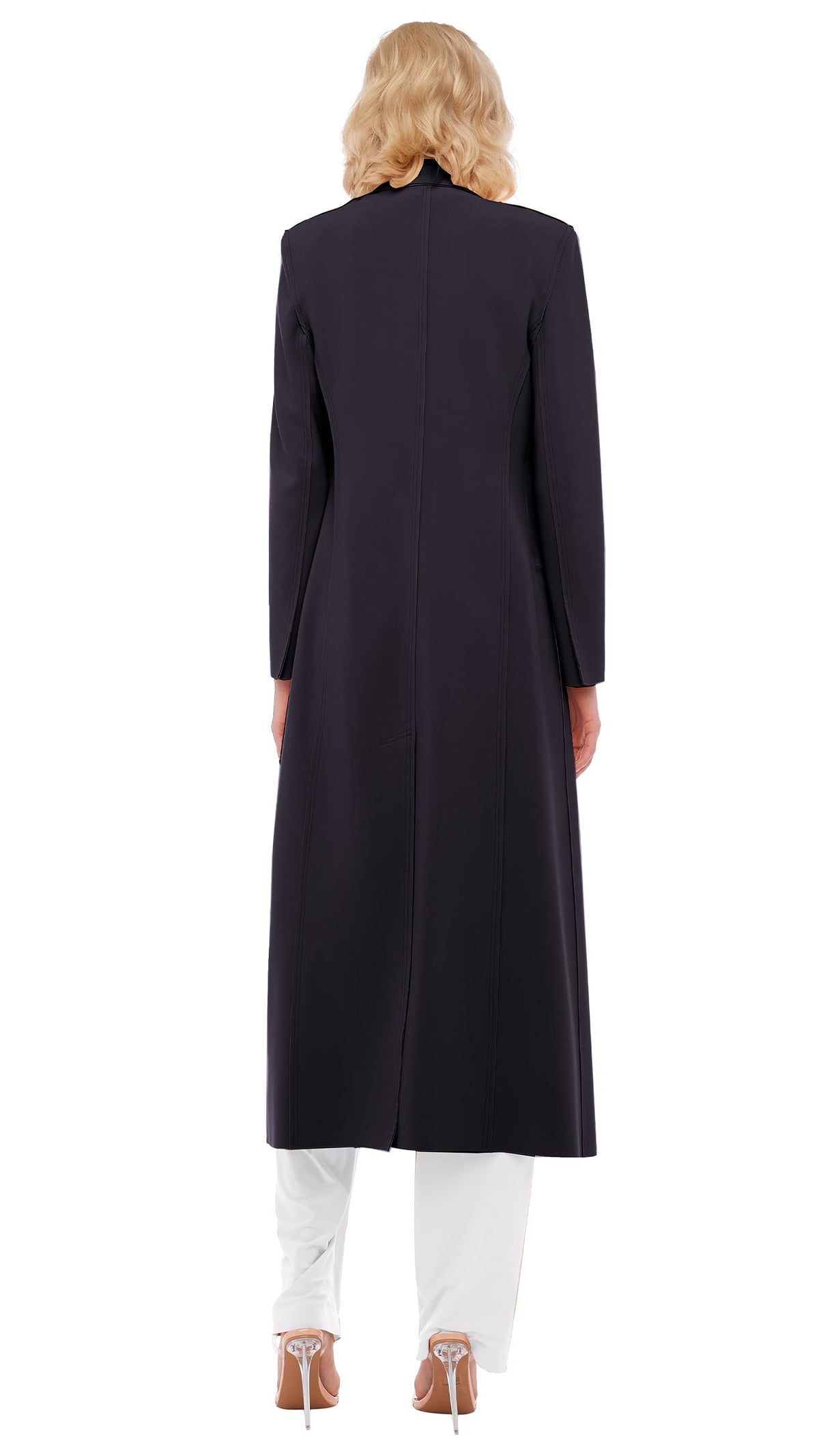 SINGLE BREASTED COAT Black | Norma Kamali Women