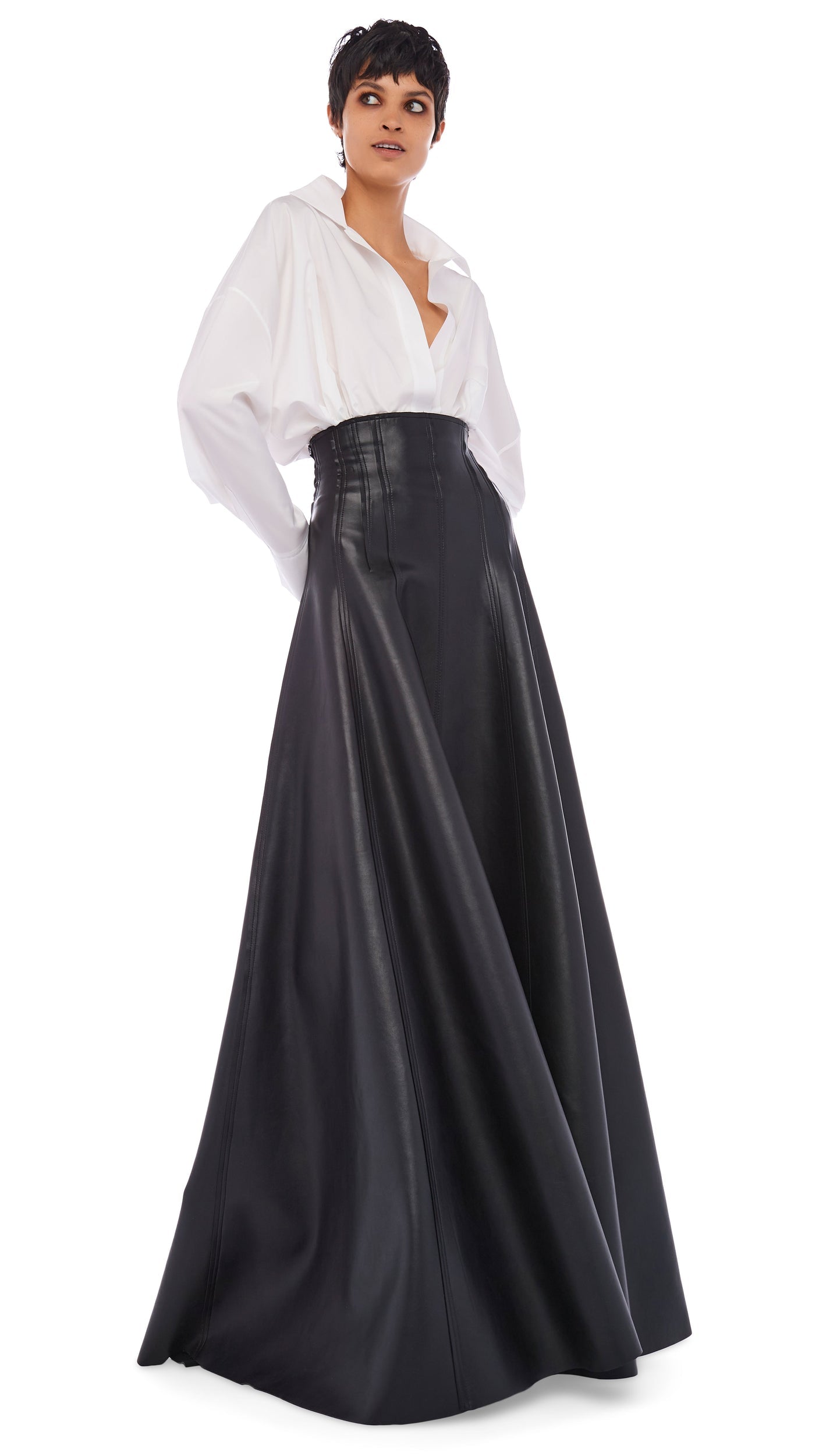 LONG GRACE SKIRT Black | Norma Kamali Women