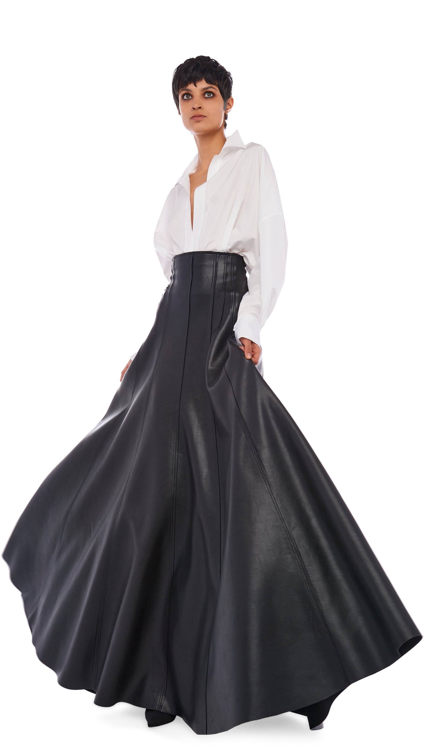 LONG GRACE SKIRT Black | Norma Kamali Women