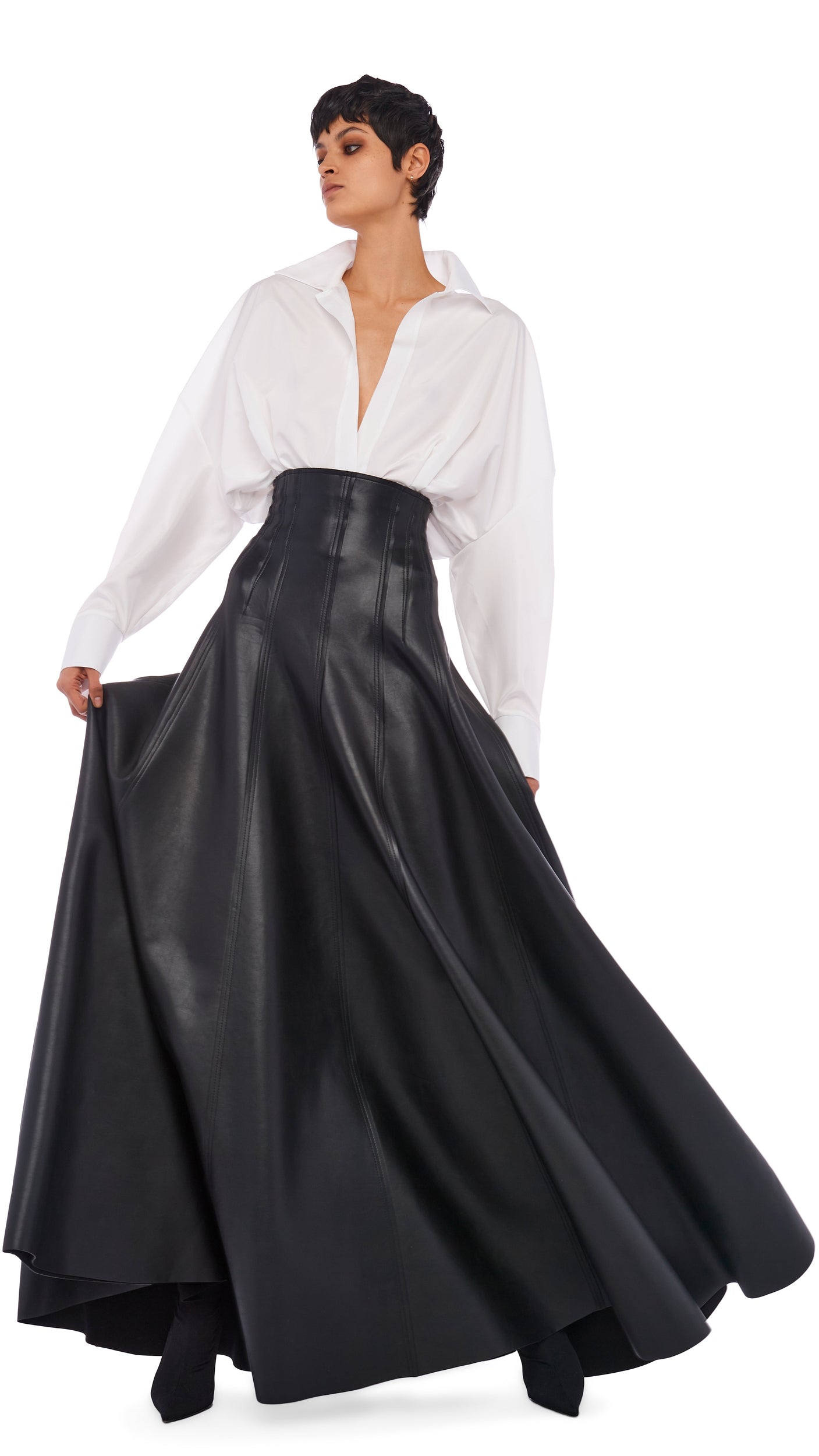 LONG GRACE SKIRT Black | Norma Kamali Women