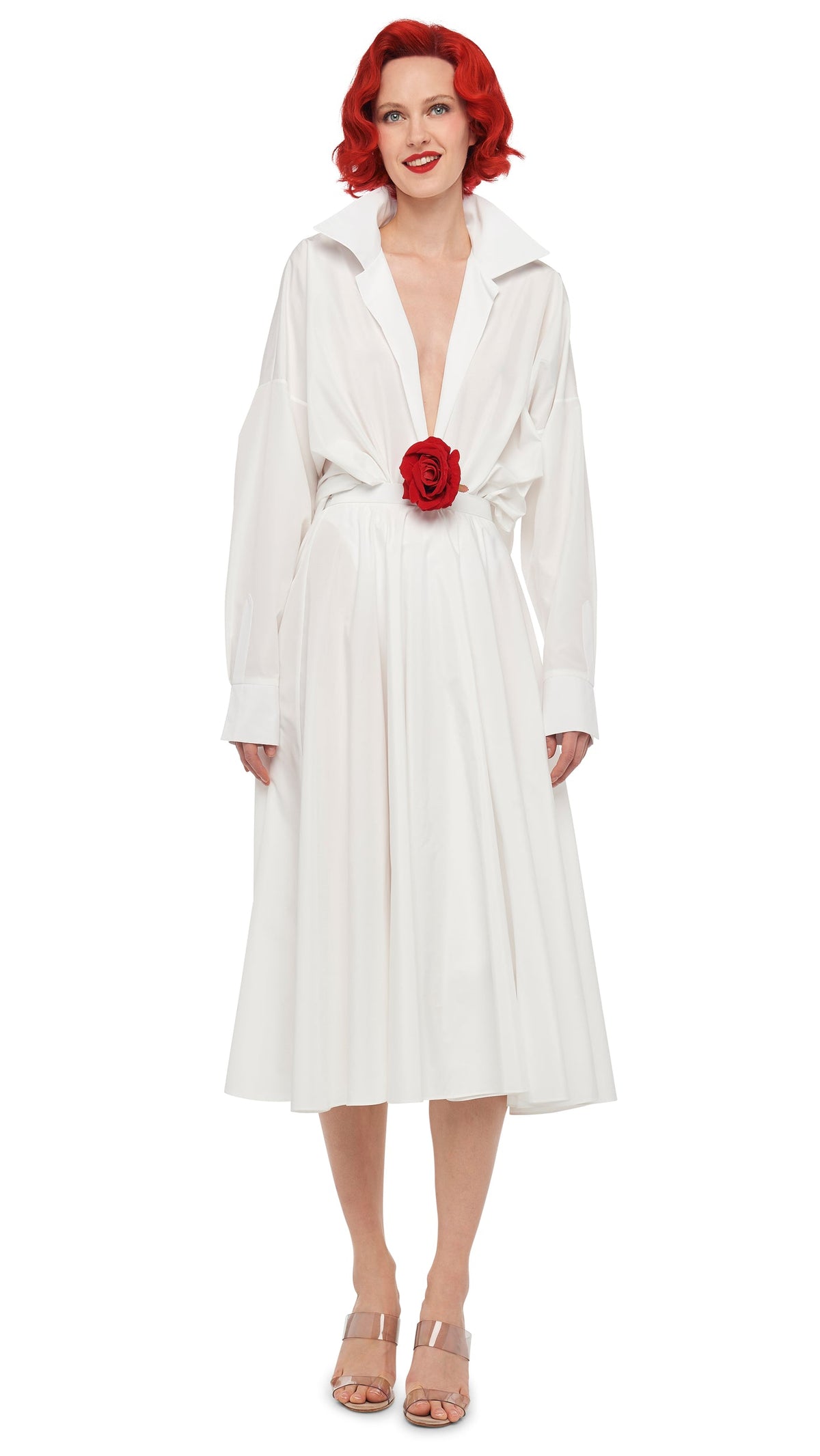SUPER OS BF NK SHIRT BODYSUIT Snow White | Norma Kamali Women