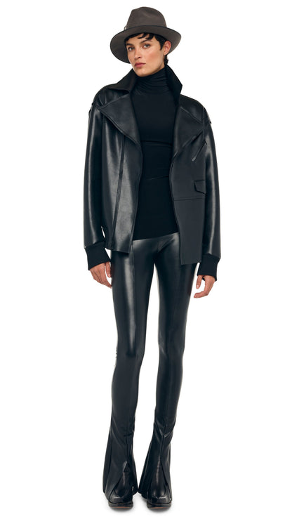 OVERSIZED MOTO JACKET Black | Norma Kamali Women