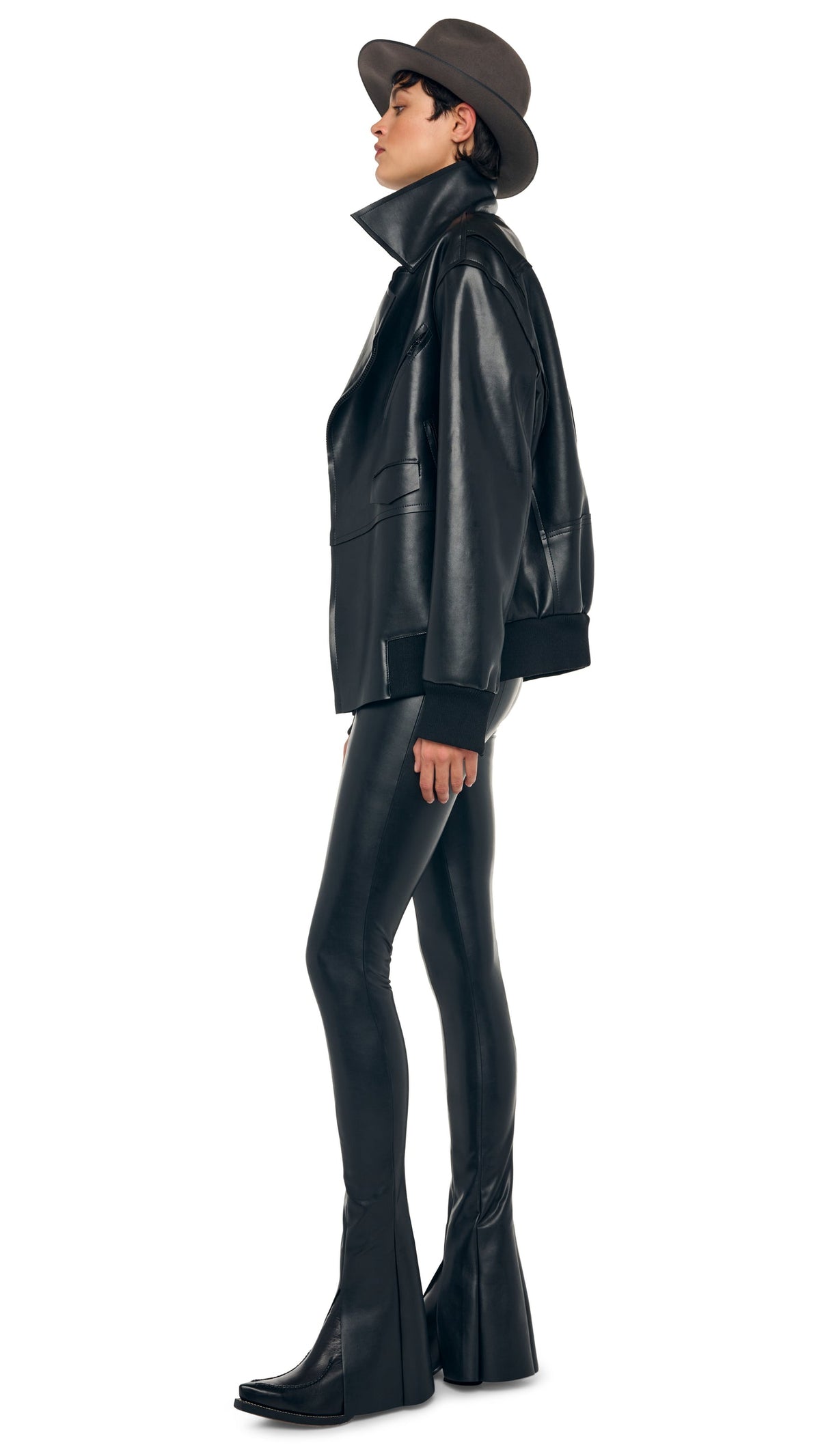OVERSIZED MOTO JACKET Black | Norma Kamali Women