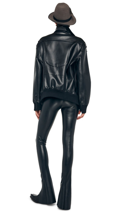OVERSIZED MOTO JACKET Black | Norma Kamali Women