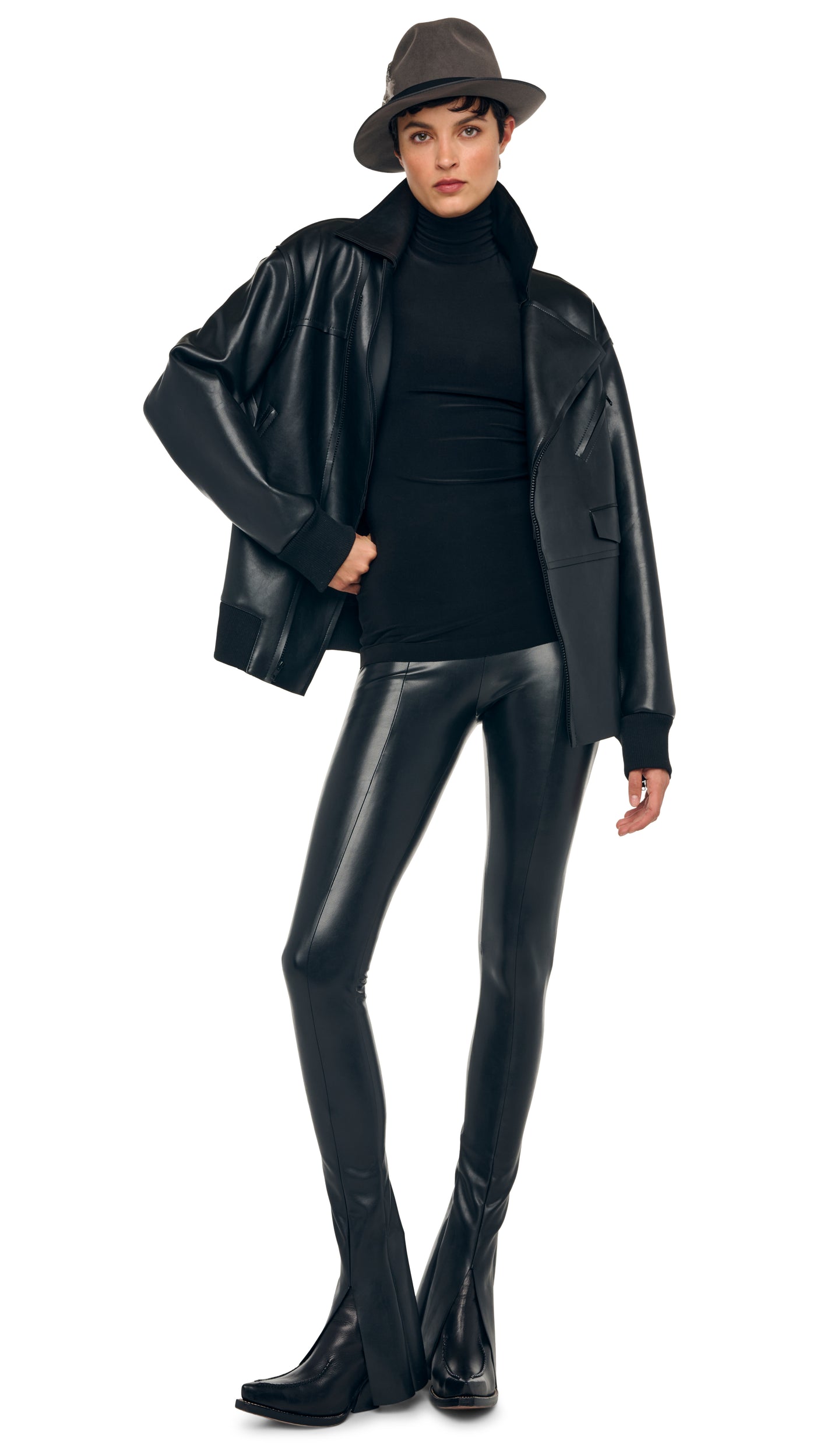OVERSIZED MOTO JACKET Black | Norma Kamali Women