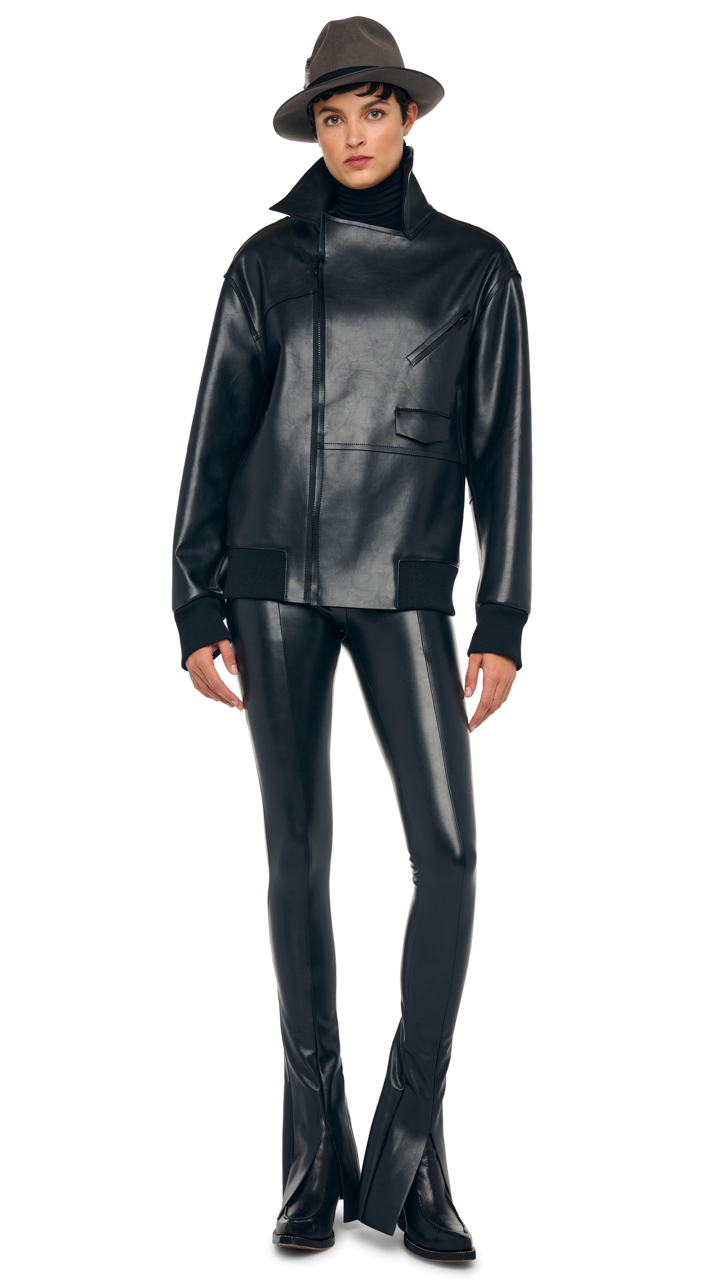 OVERSIZED MOTO JACKET Black | Norma Kamali Women