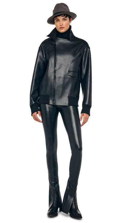 OVERSIZED MOTO JACKET Black | Norma Kamali Women