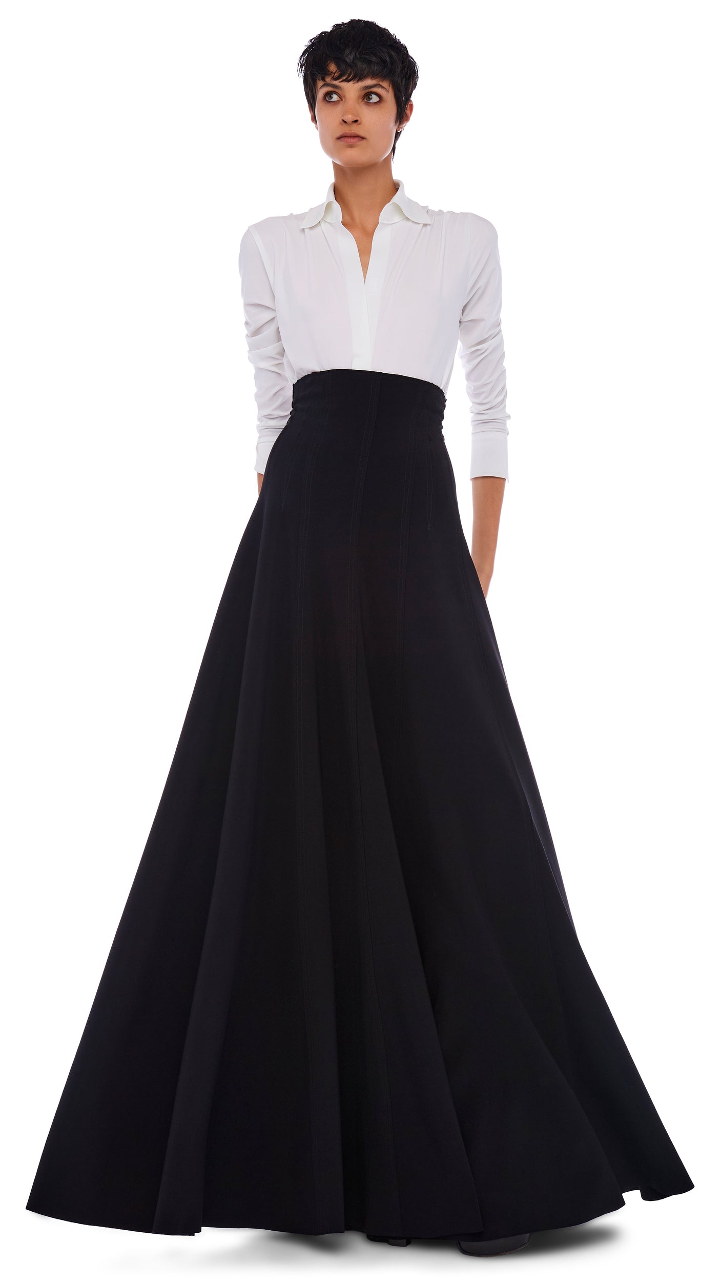 LONG GRACE SKIRT Black | Norma Kamali Women