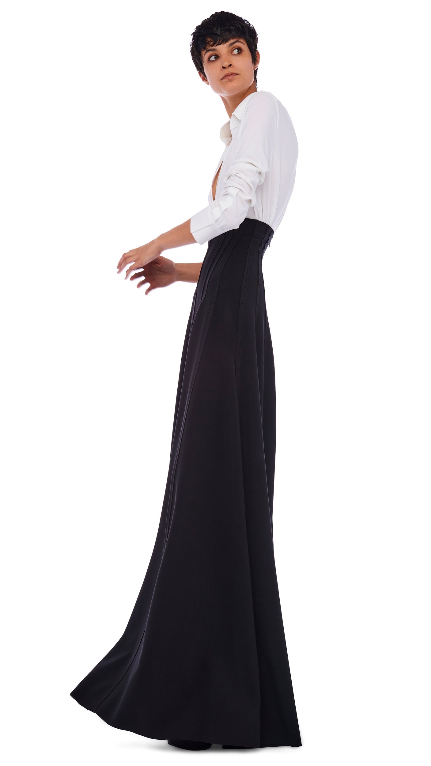 LONG GRACE SKIRT Black | Norma Kamali Women