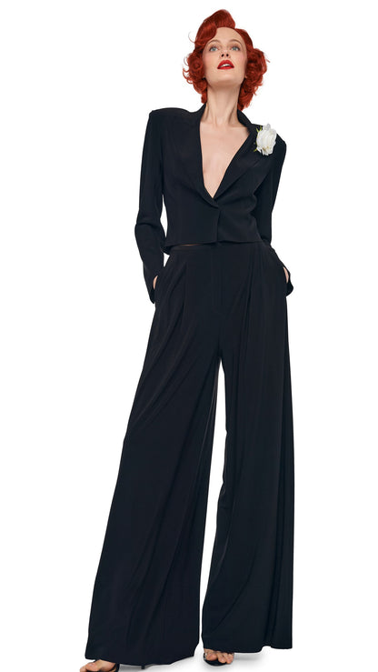 CROPPED SB JACKET Black | Norma Kamali Women