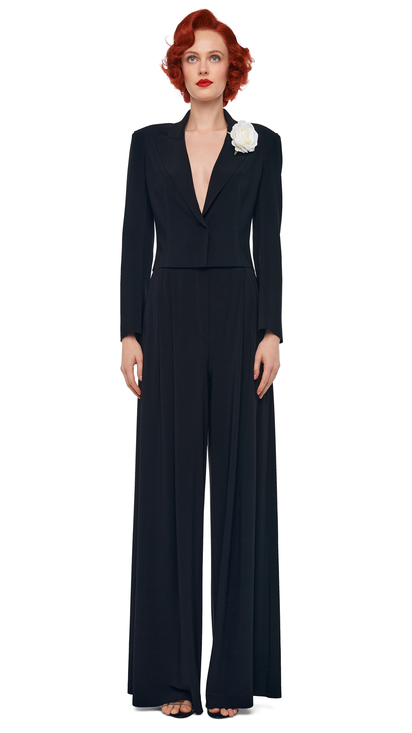 CROPPED SB JACKET Black | Norma Kamali Women