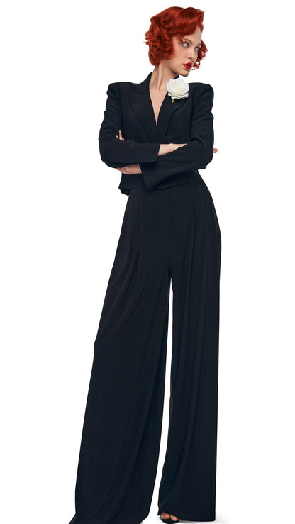 CROPPED SB JACKET Black | Norma Kamali Women