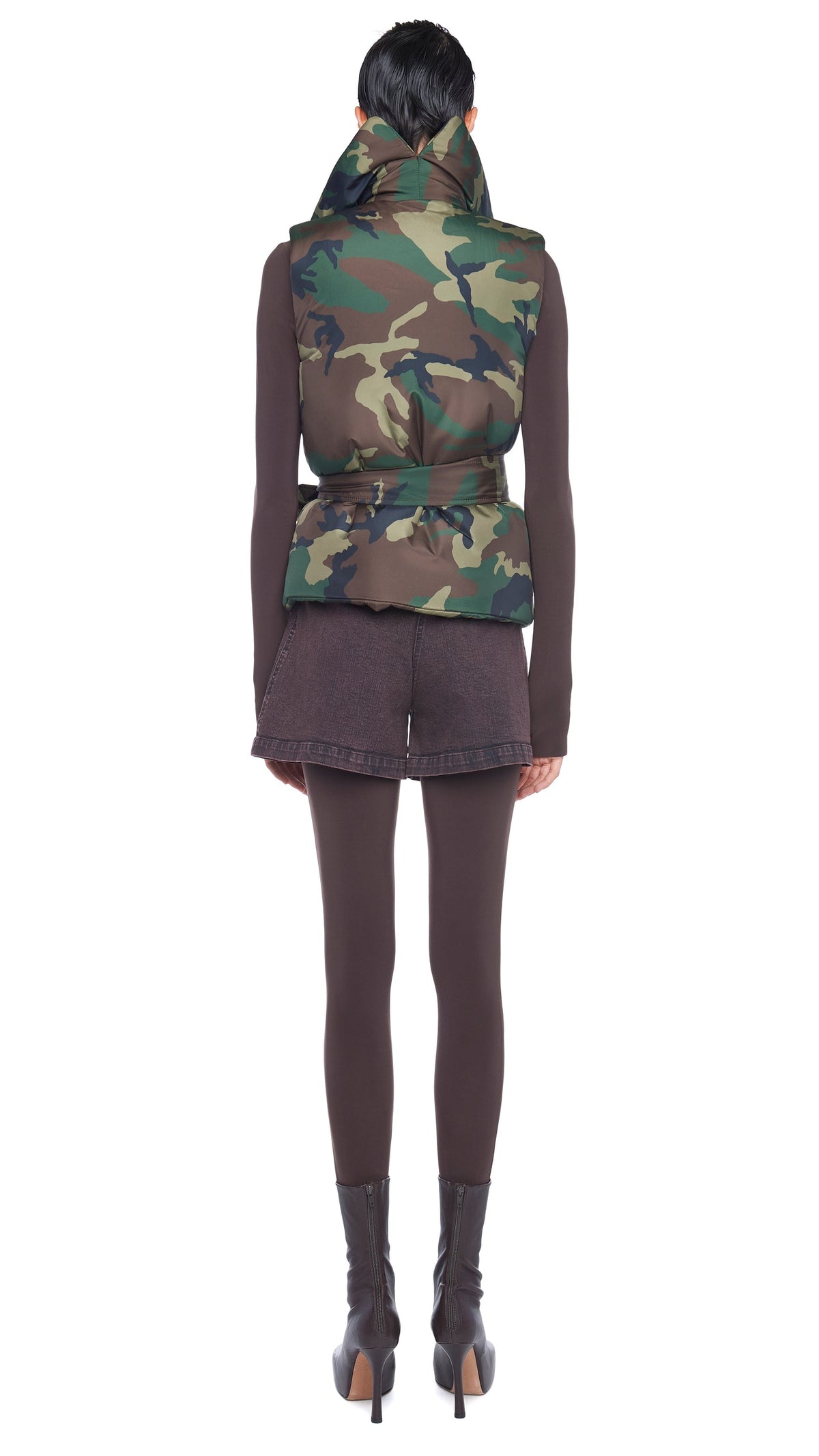 SLEEVELESS SLEEPING BAG VEST Camo | Norma Kamali Women