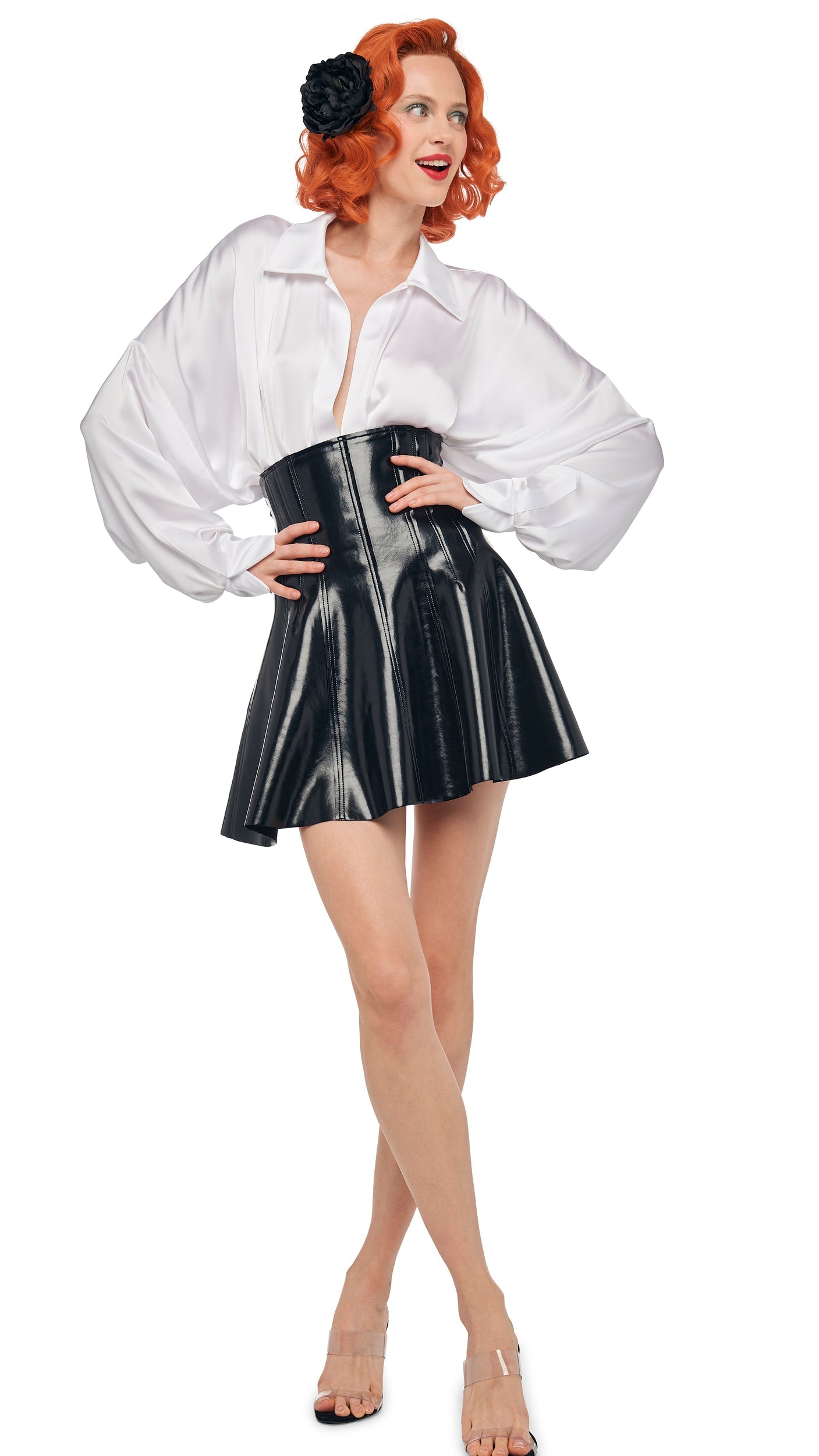 GRACE MINI SKIRT Black | Norma Kamali Women