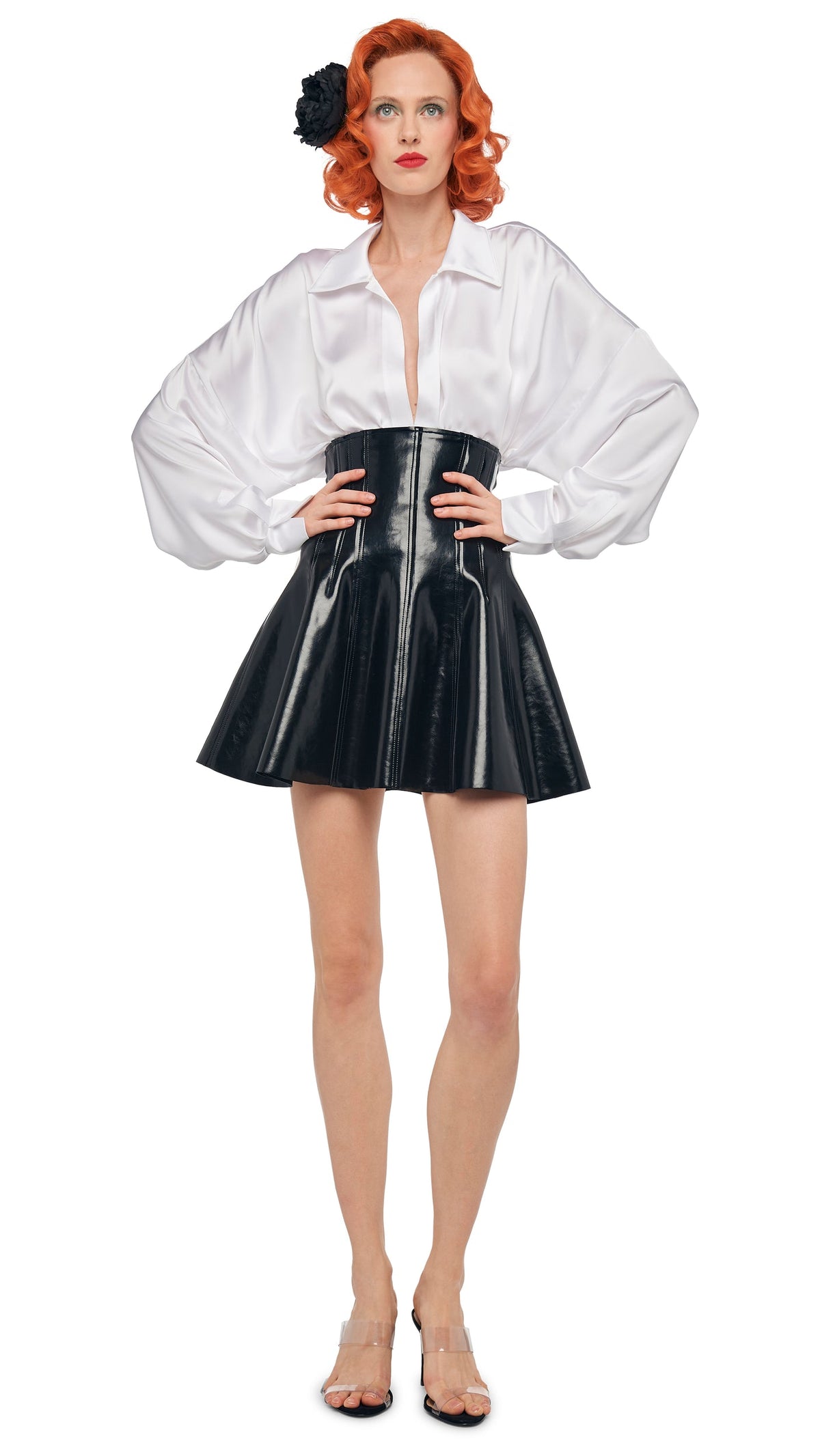 GRACE MINI SKIRT Black | Norma Kamali Women