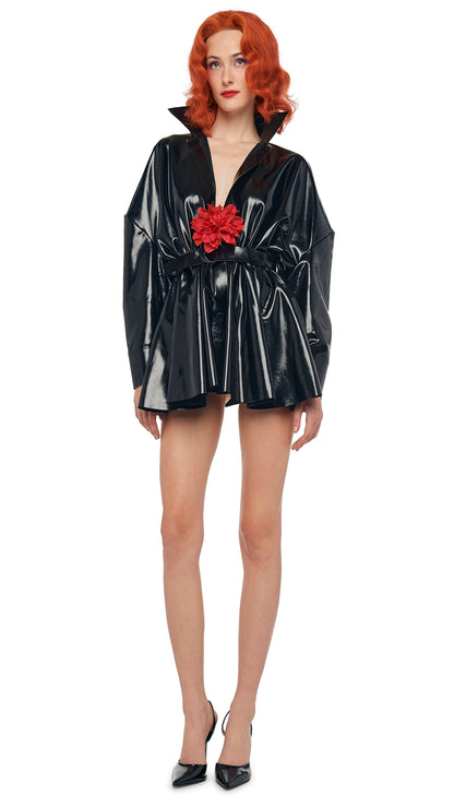 SUPER OS BF NK SHIRT MINI DRESS Black | Norma Kamali Women