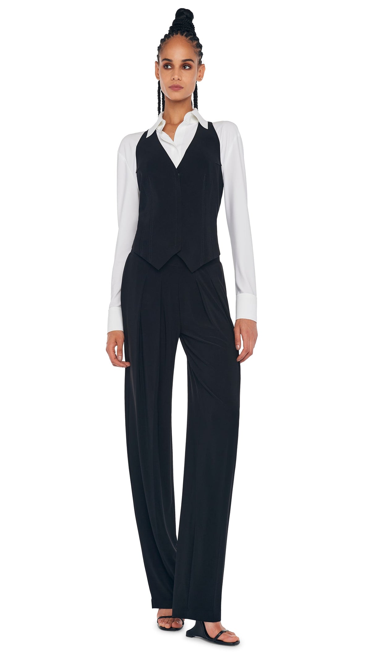 SIMPLE VEST Black | Norma Kamali Women