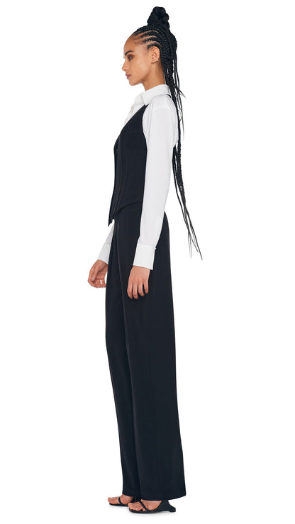 SIMPLE VEST Black | Norma Kamali Women