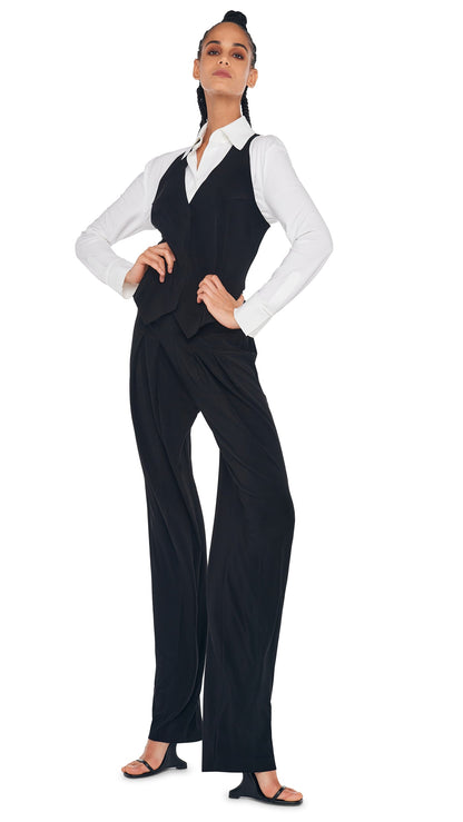 SIMPLE VEST Black | Norma Kamali Women