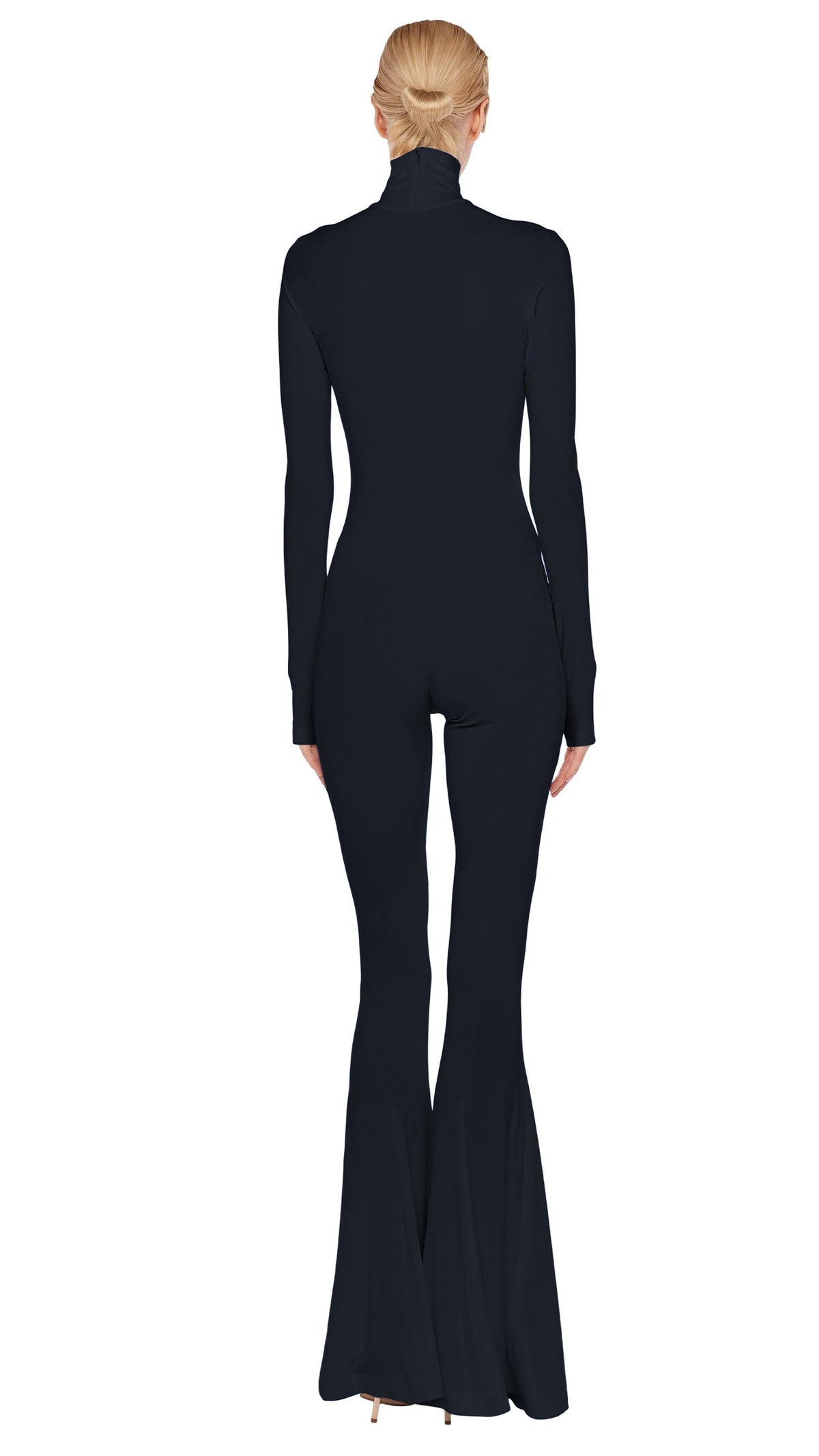 TURTLENECK FISHTAIL JUMPSUIT Black | Norma Kamali Women