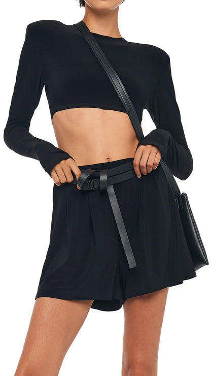 CROSSOVER SHOULDER BAG SMALL Black | Norma Kamali Women