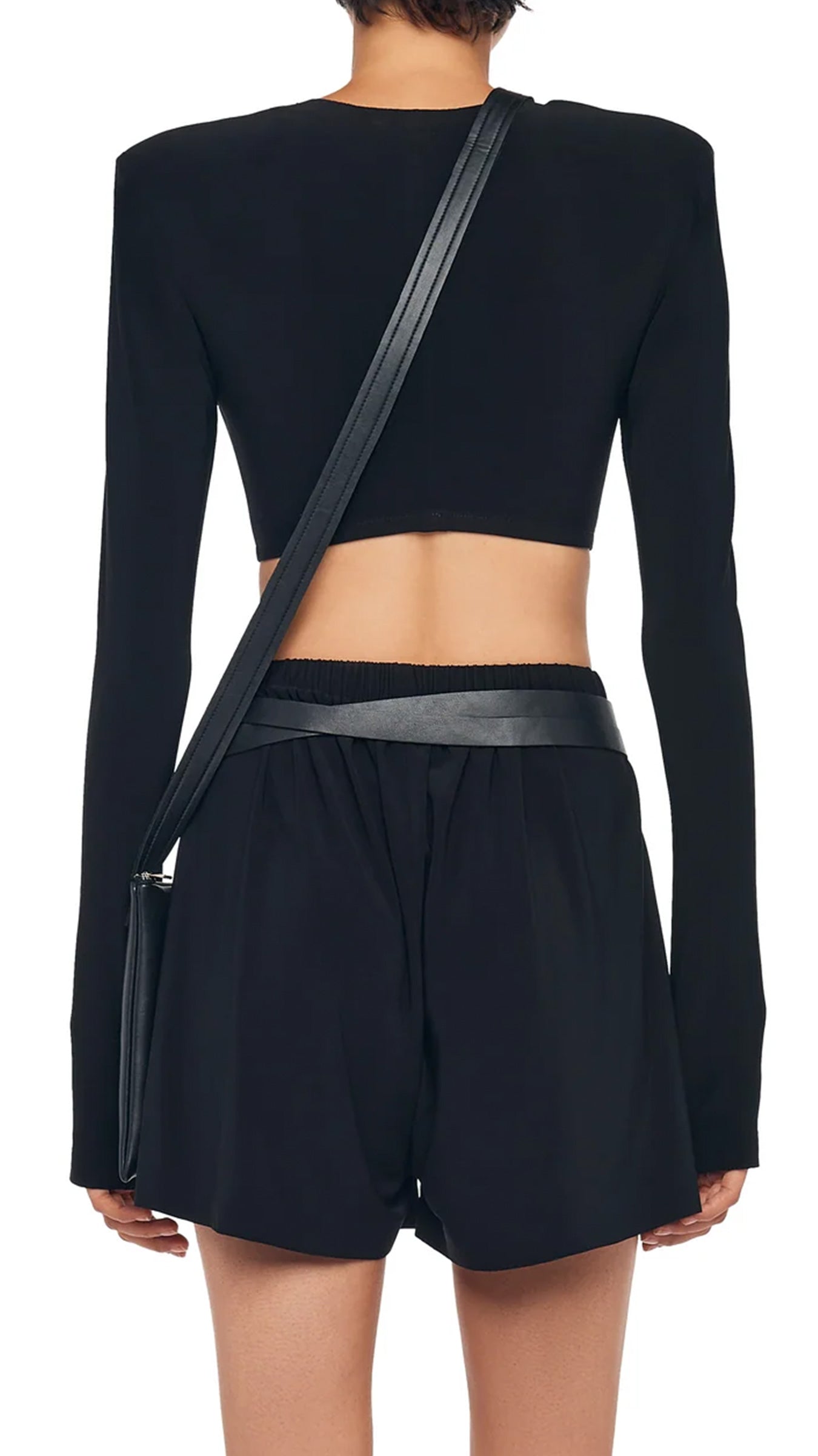 CROSSOVER SHOULDER BAG SMALL Black | Norma Kamali Women