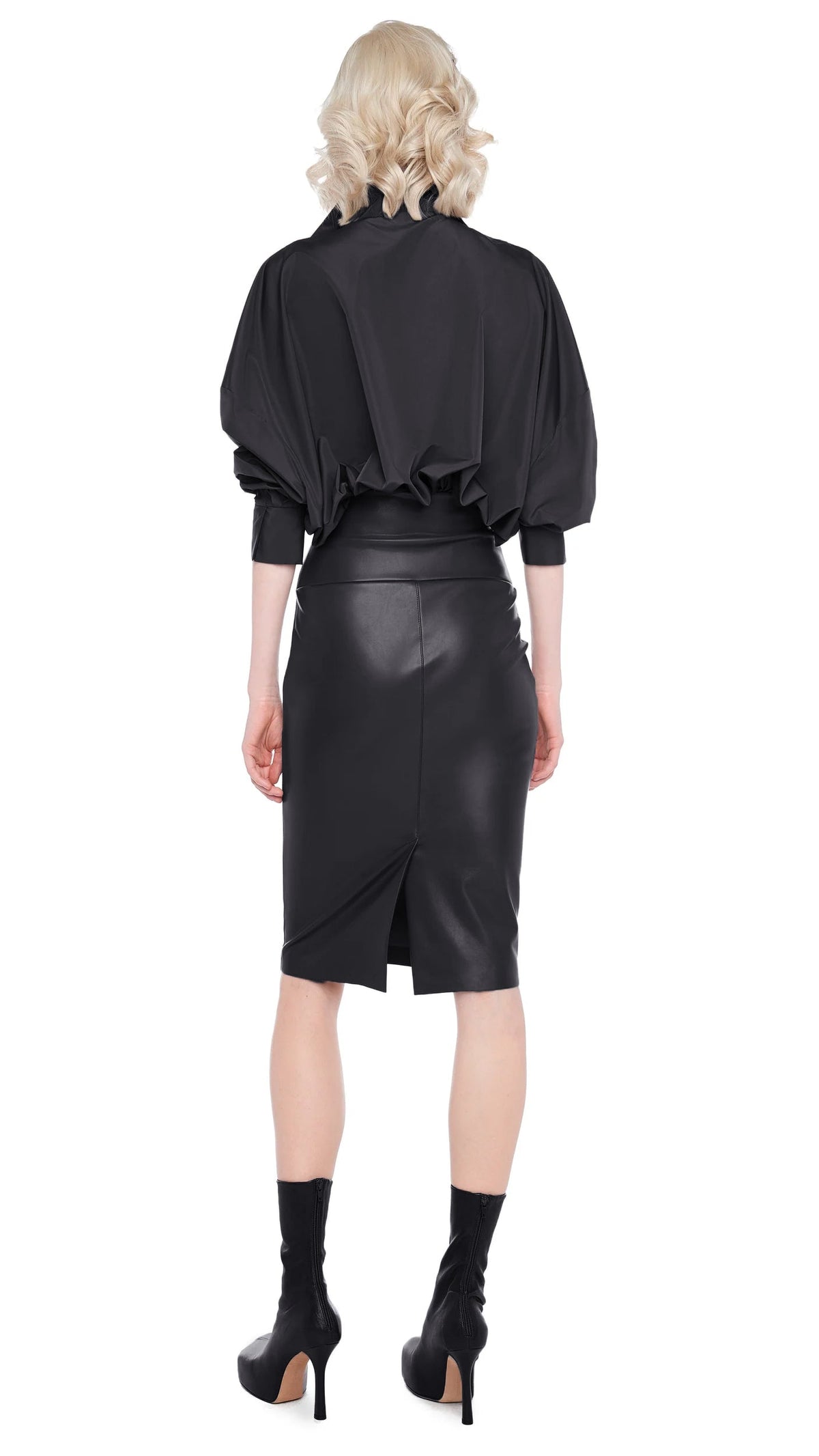 SUPER OS BF NK SHIRT BODYSUIT Black | Norma Kamali Women